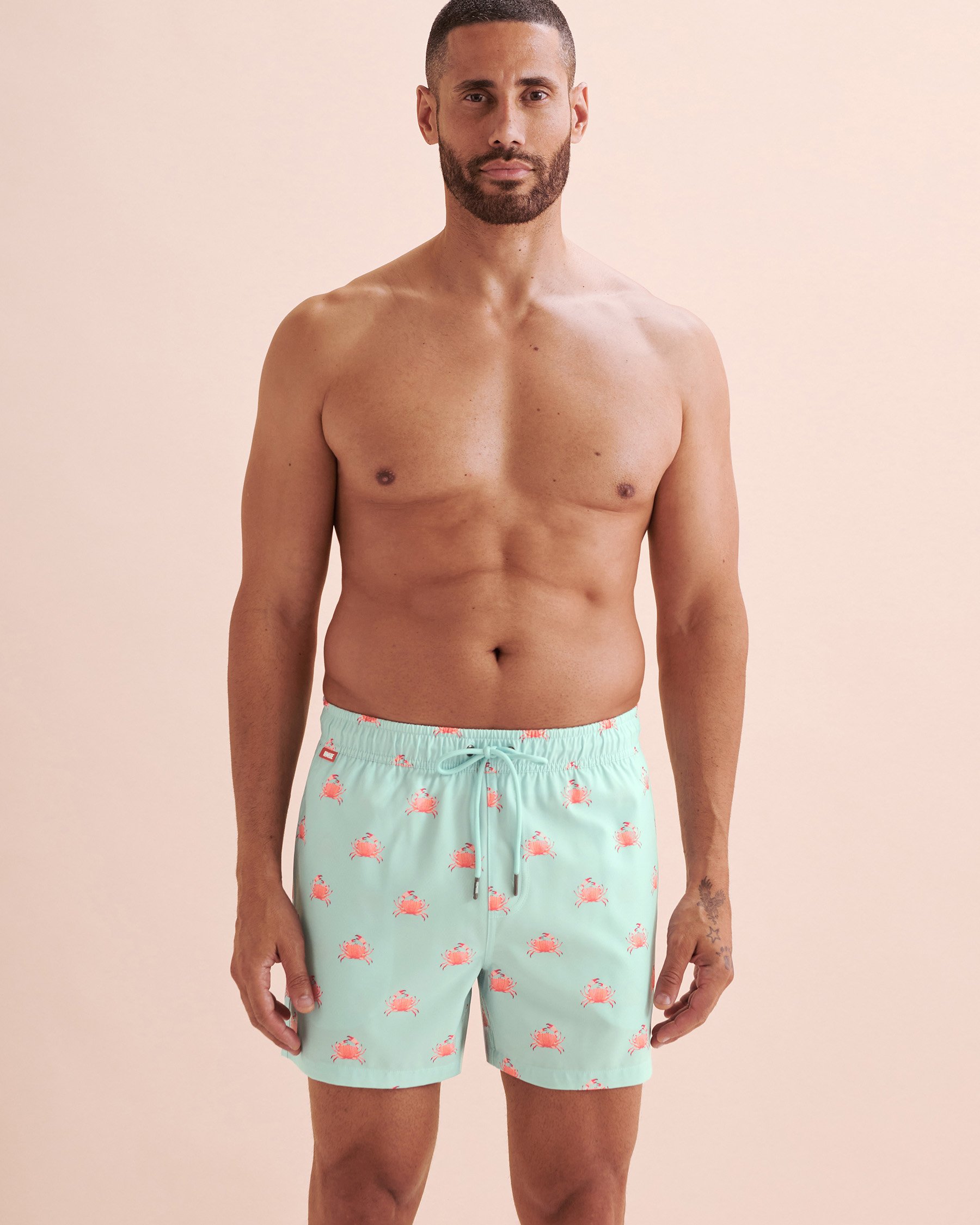 HAMABE Volley Swimsuit Blue Crab Print 03100044 - View10