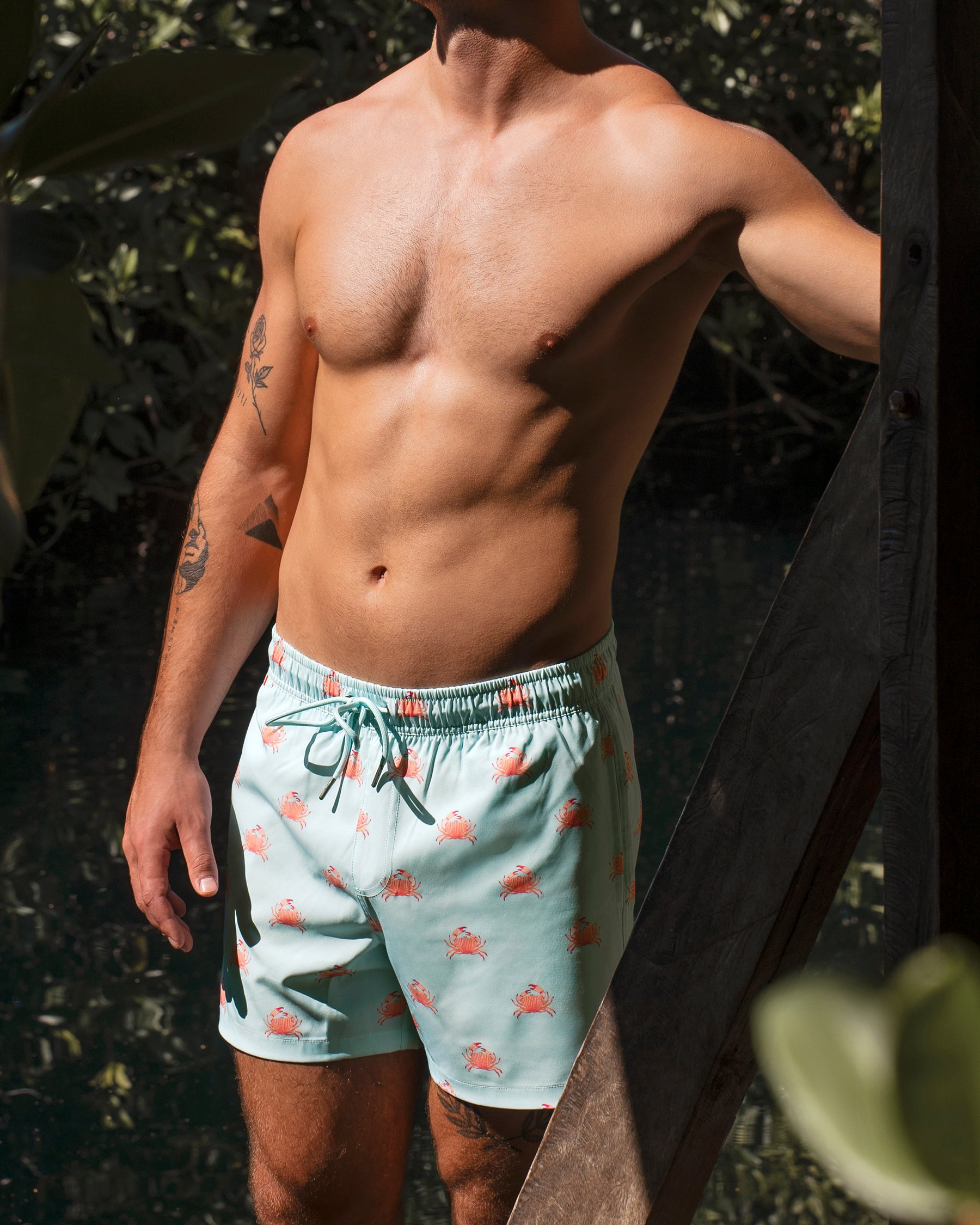 HAMABE Volley Swimsuit Blue Crab Print 03100044 - View4