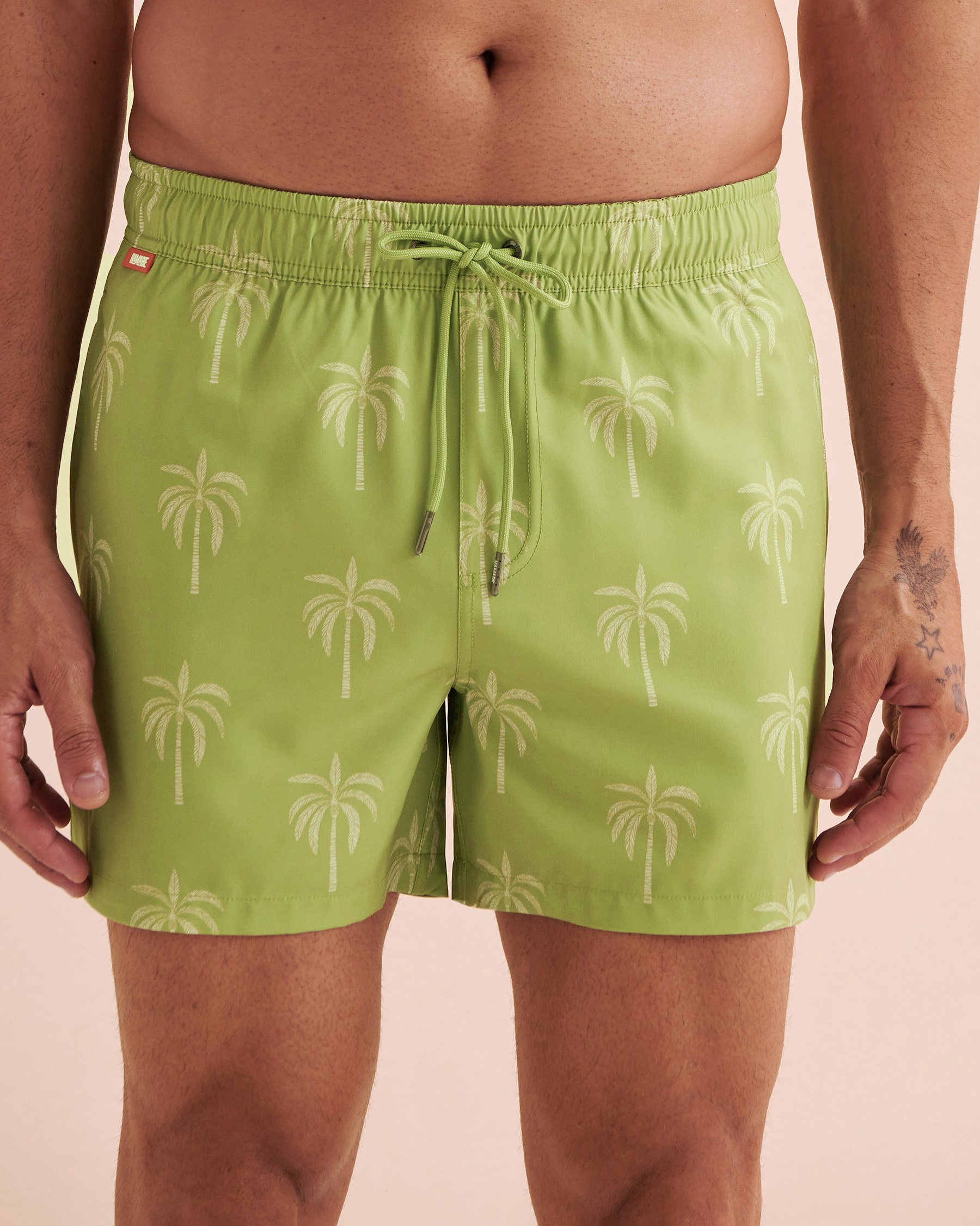 HAMABE Volley Swimsuit Green Palm Tree Print 03100044 - View5