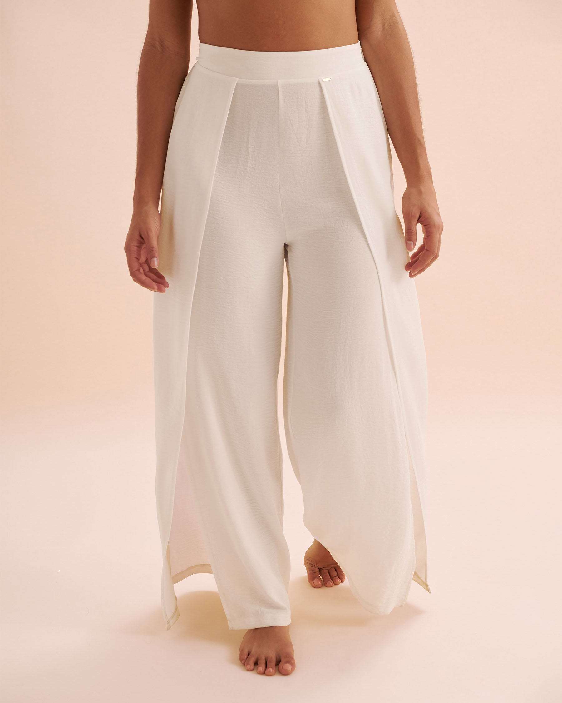 EVERYDAY SUNDAY Wide Leg Cover Up Pant Off White ESBEAW04174 - View4