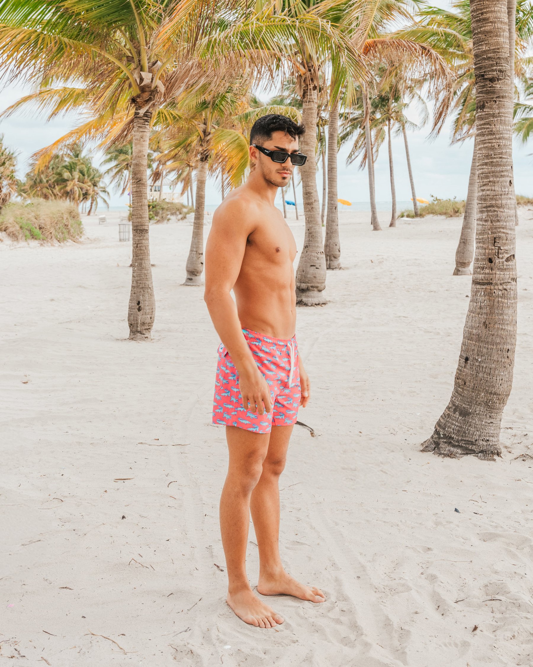 BERMIES Maillot volley crocodile Bleu et rose CROCODILE V3 - Voir3
