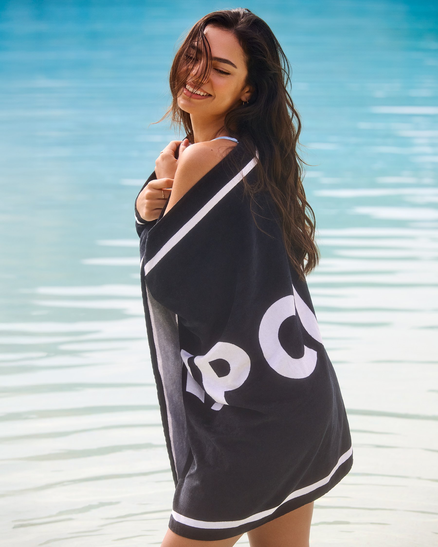 RIP CURL Serviette de plage logo Rip Curl Noir 011MTO - Voir3
