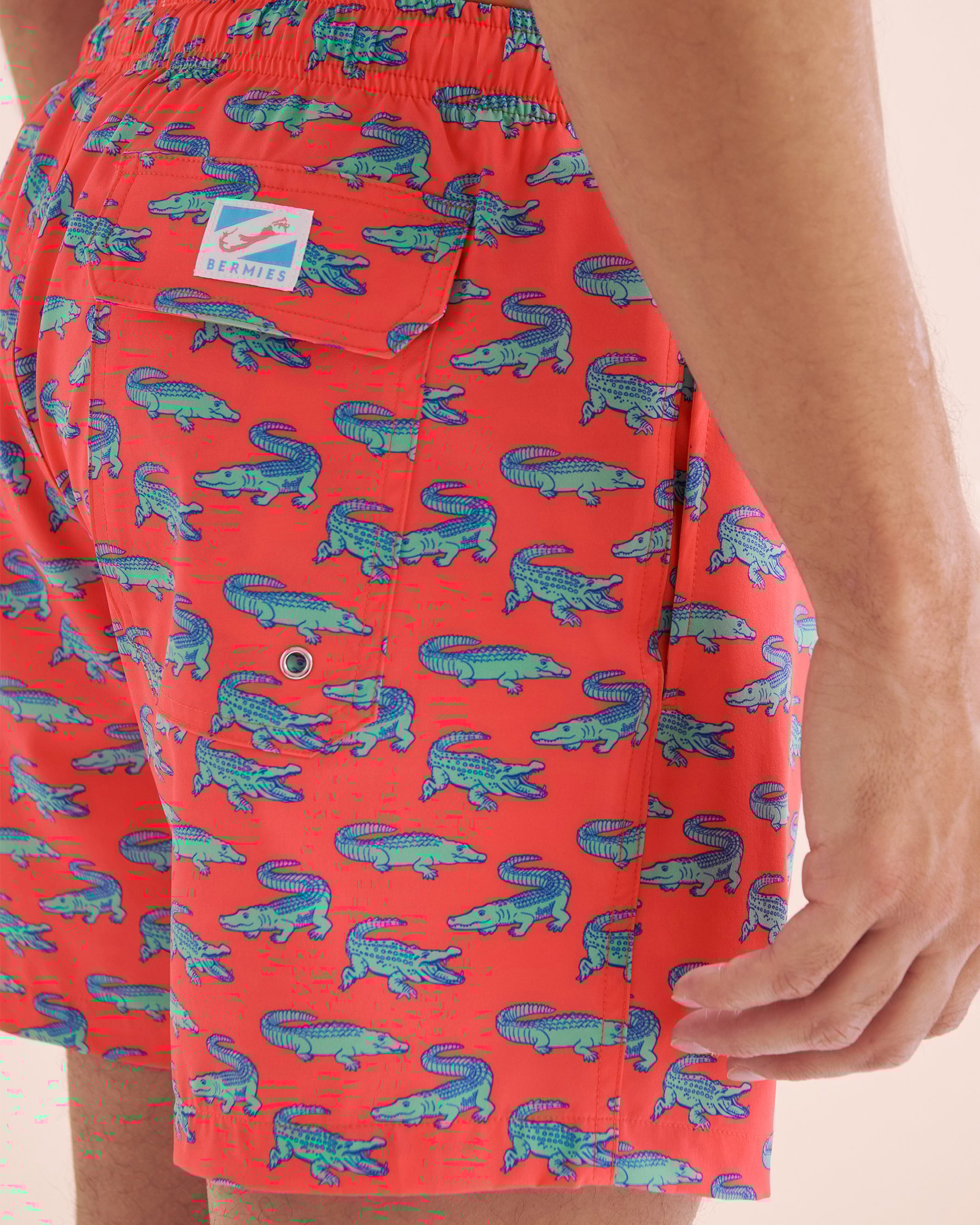 BERMIES Maillot volley crocodile Bleu et rose CROCODILE V3 - Voir7