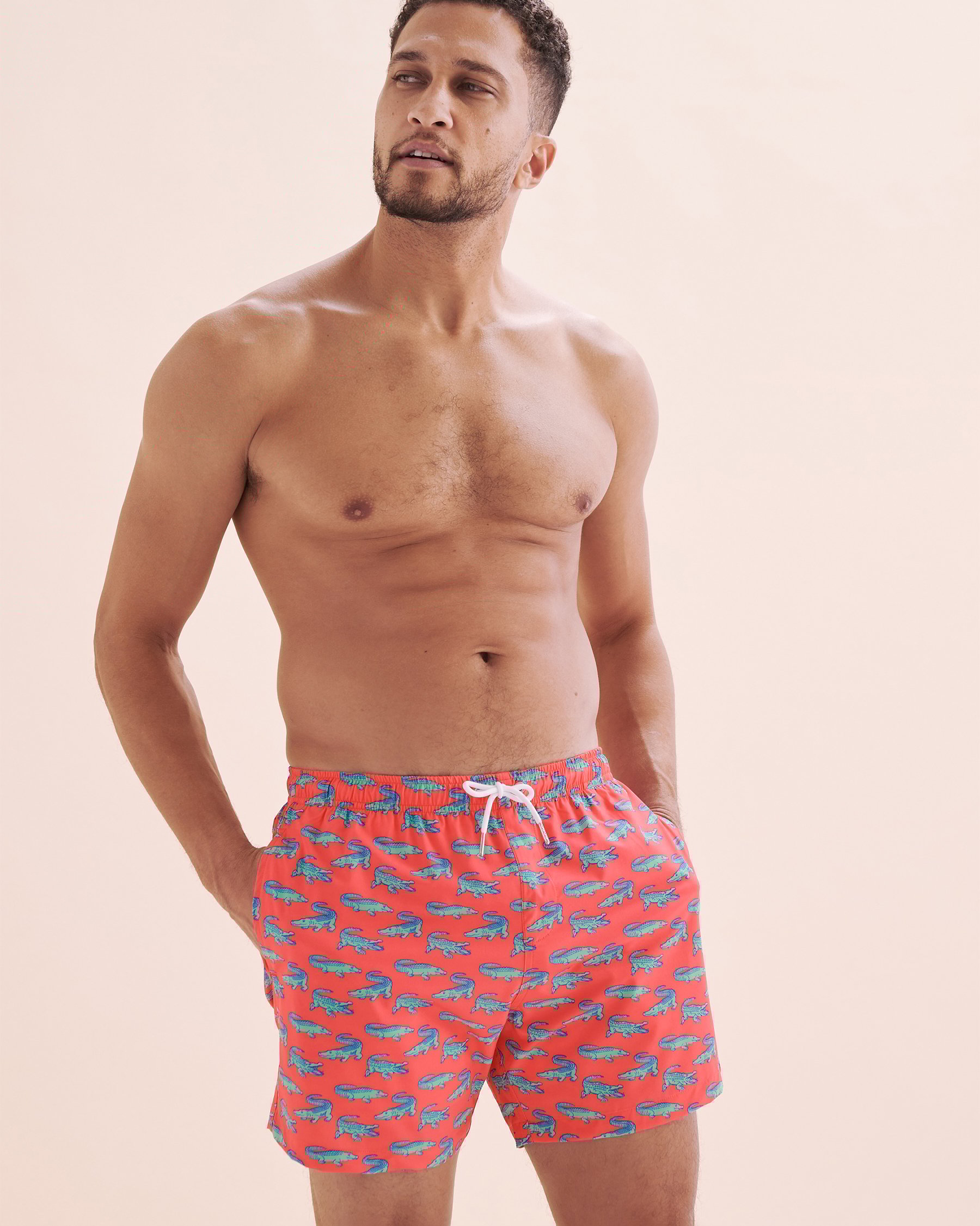 BERMIES Maillot volley crocodile Bleu et rose CROCODILE V3 - Voir8