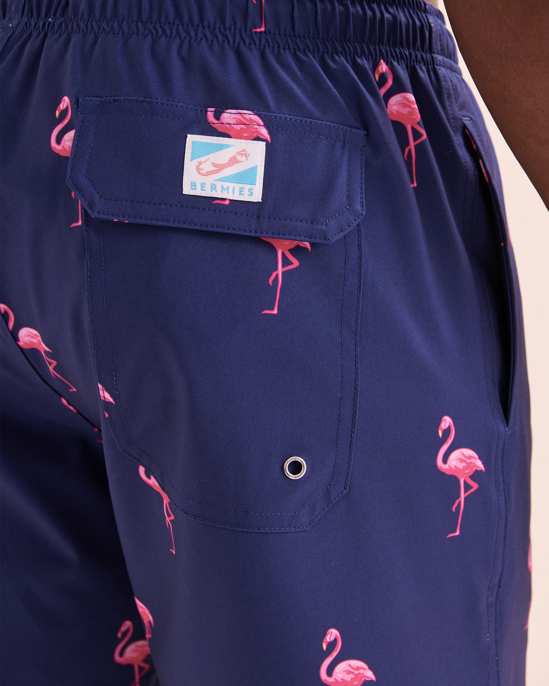 BERMIES Maillot volley flamant rose Bleu et rose MIAMI NIGHT - Voir5