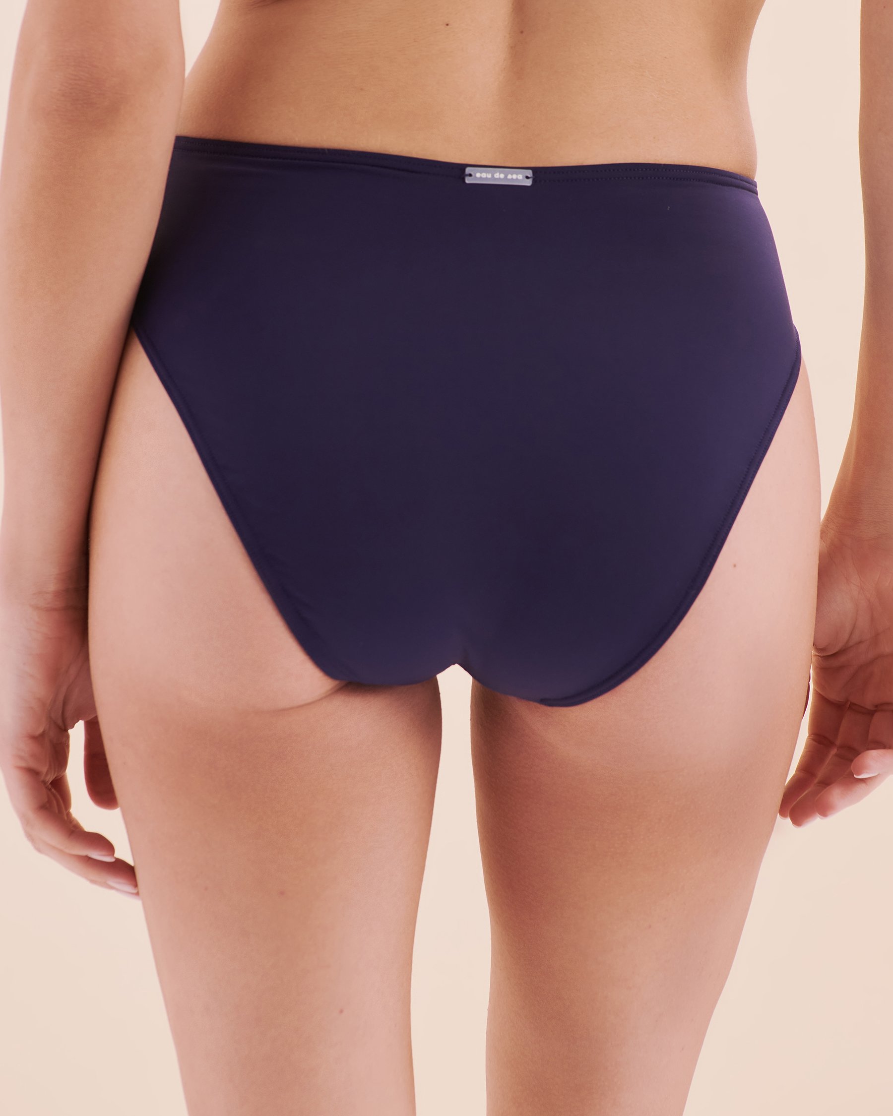 EAU DE SEA Blue Coastal High Waist Brazilian Bikini Bottom Evening Blue 01300391 - View2