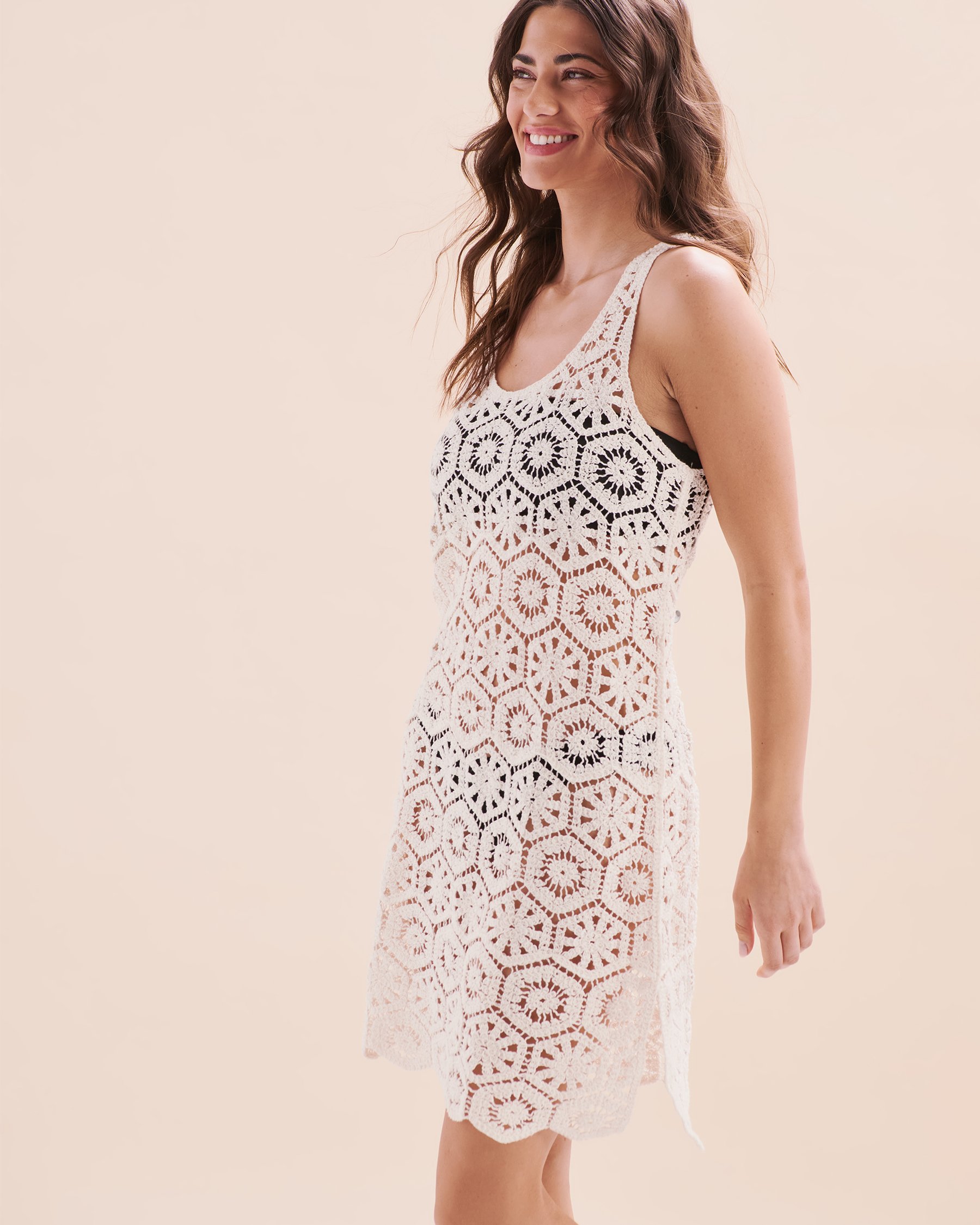 OFF THE BEACH Crochet Dress Jet Stream Beige 02300153 - View6