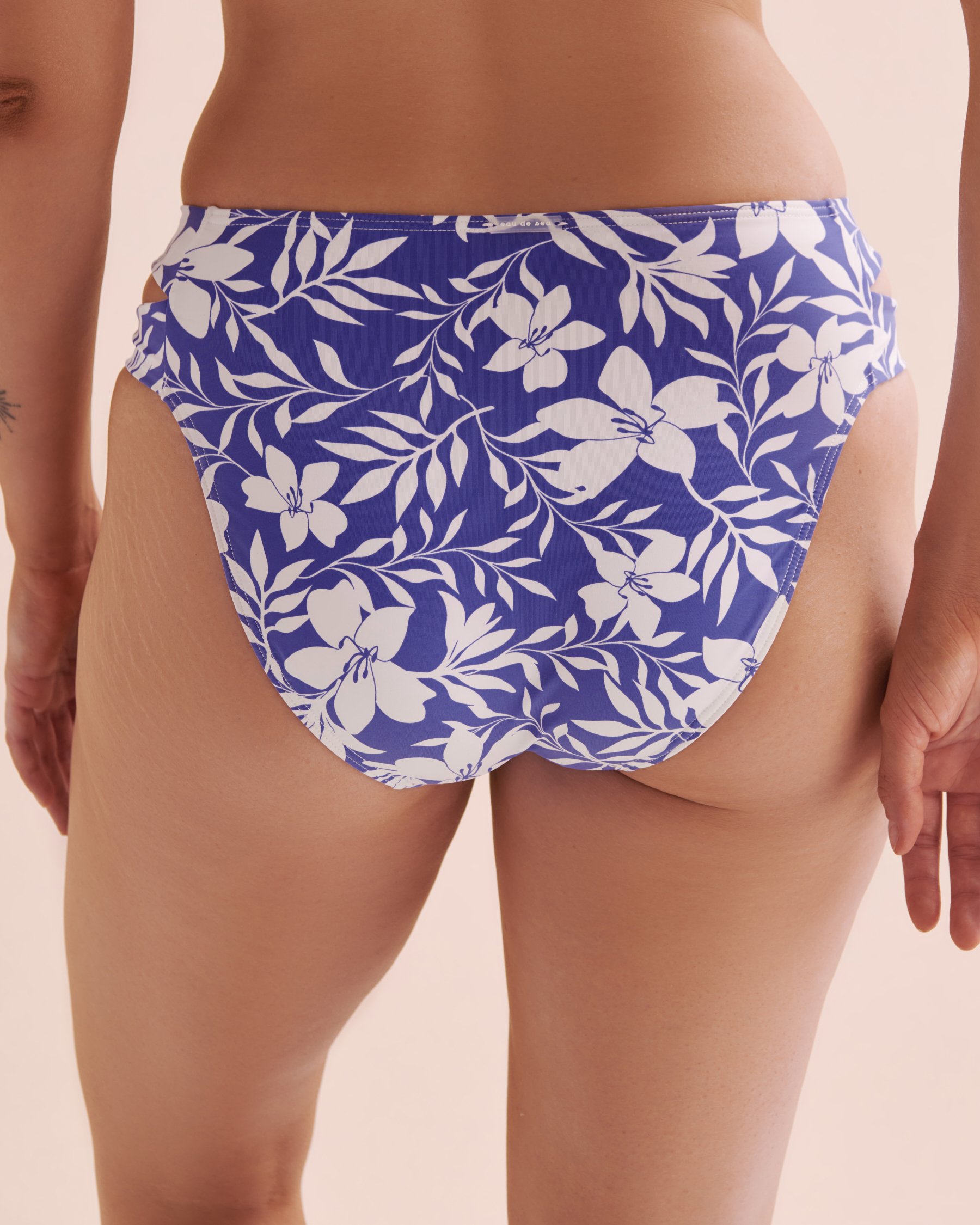EAU DE SEA Bas de bikini taille mi-haute Blue Coastal Bleu côtier et blanc 01300392 - View5