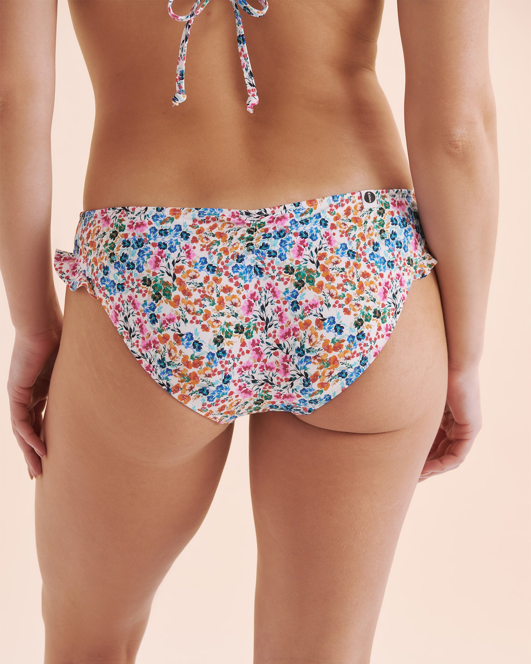 EIDON Bas de bikini à volants Floralscape Imprimé floral blanc 3526735 - View2