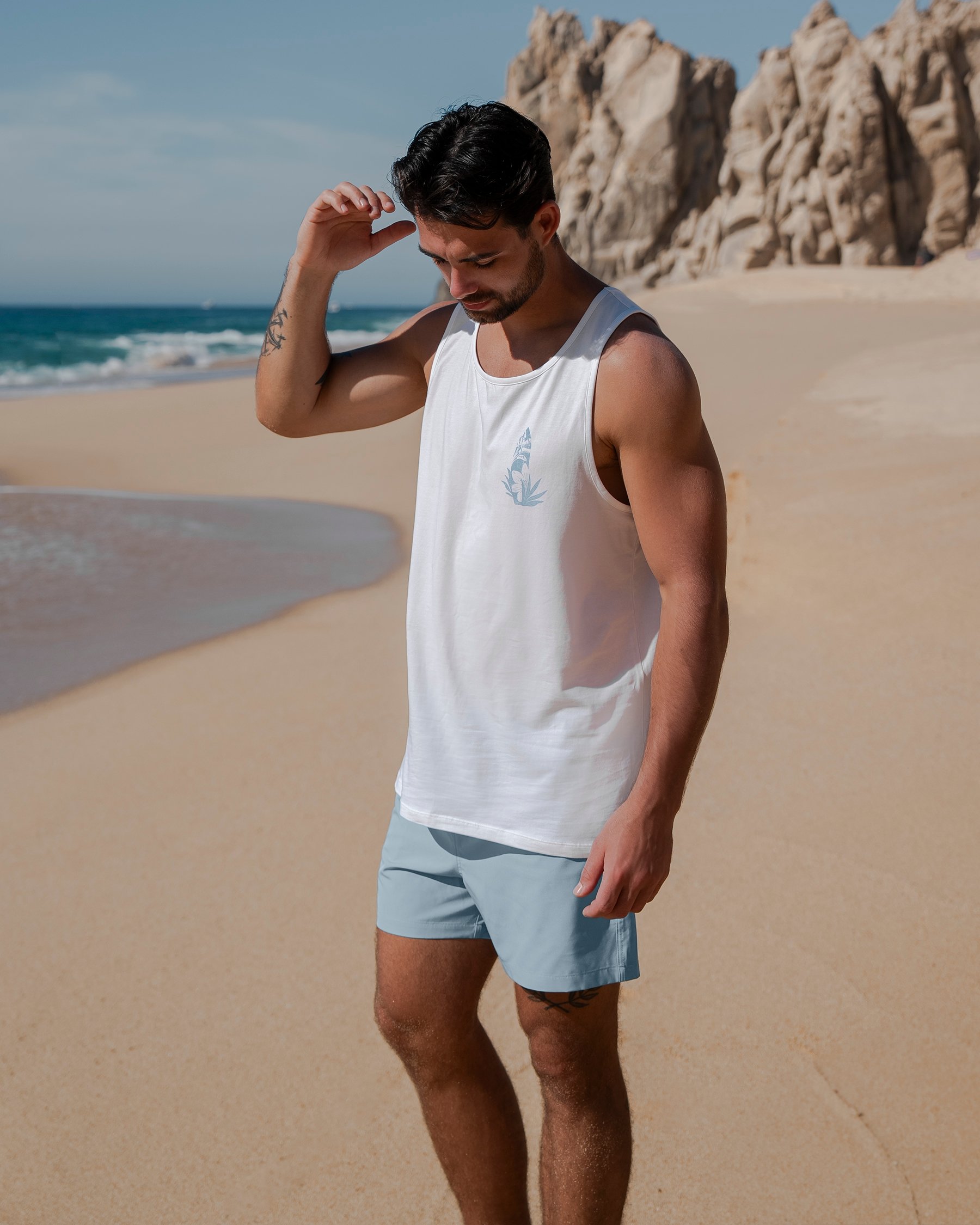 HAMABE Maillot volley avec filet Bleu crépuscule 03100047 - View3