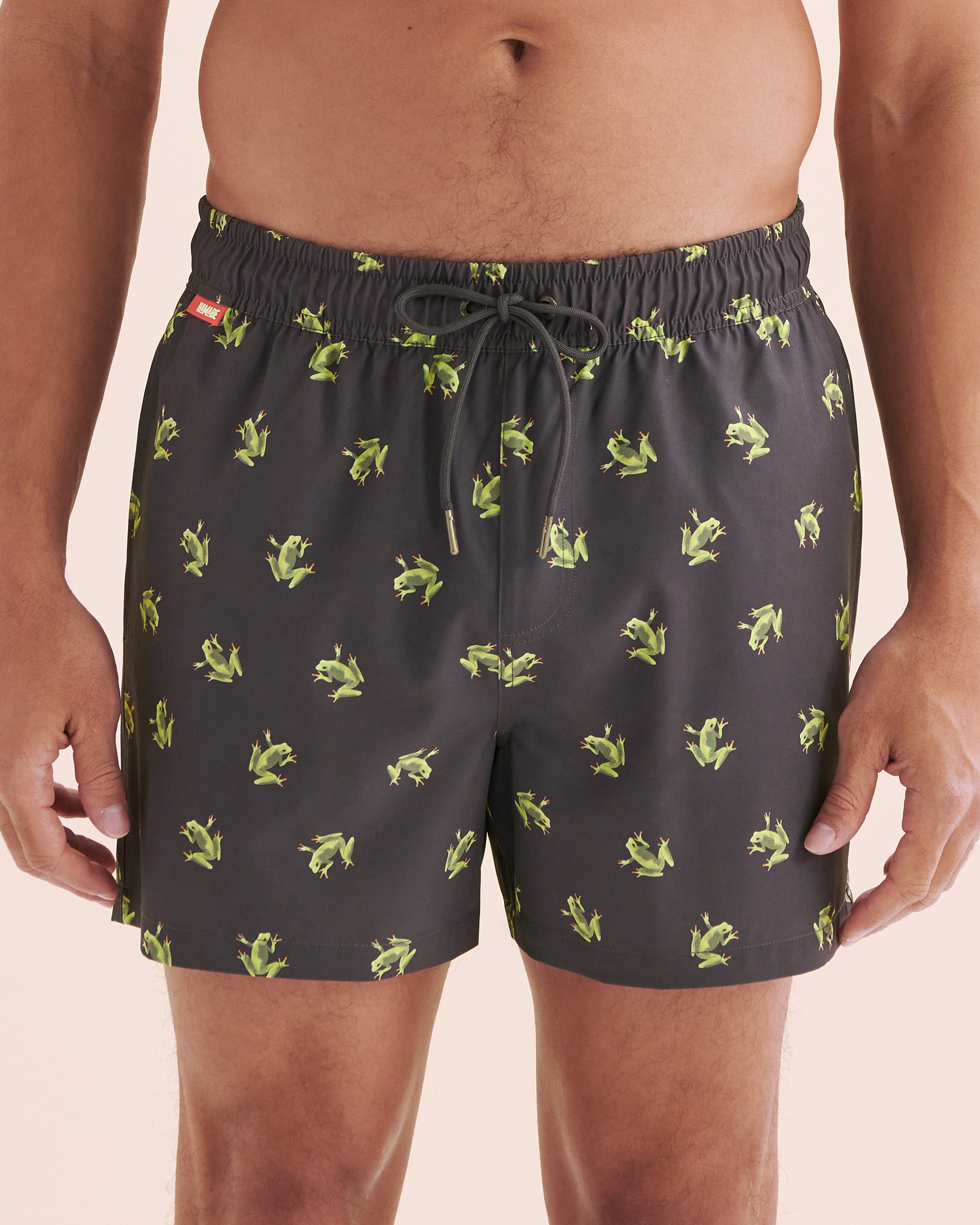 HAMABE Volley Swimsuit with Long Lining Green Frog 03100047 - View1