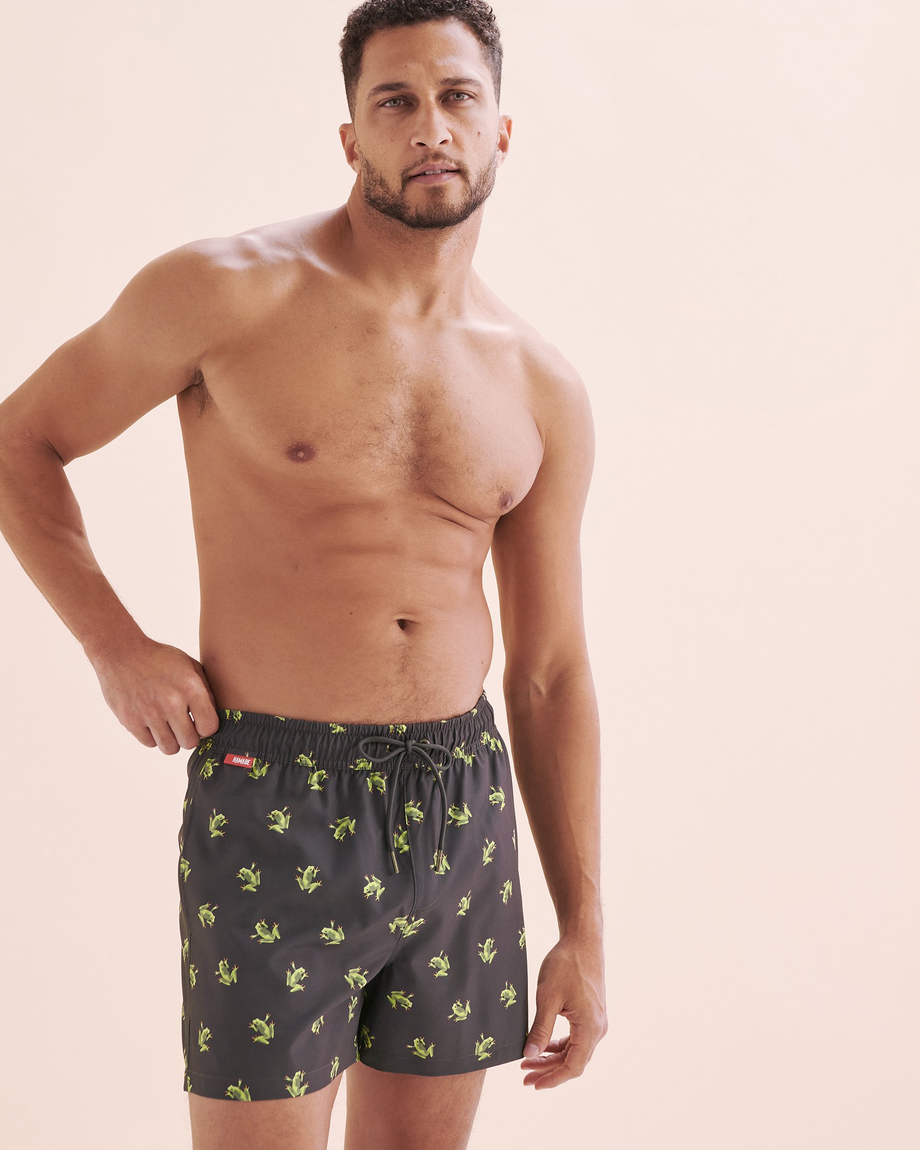 HAMABE Volley Swimsuit with Long Lining Green Frog 03100047 - View4