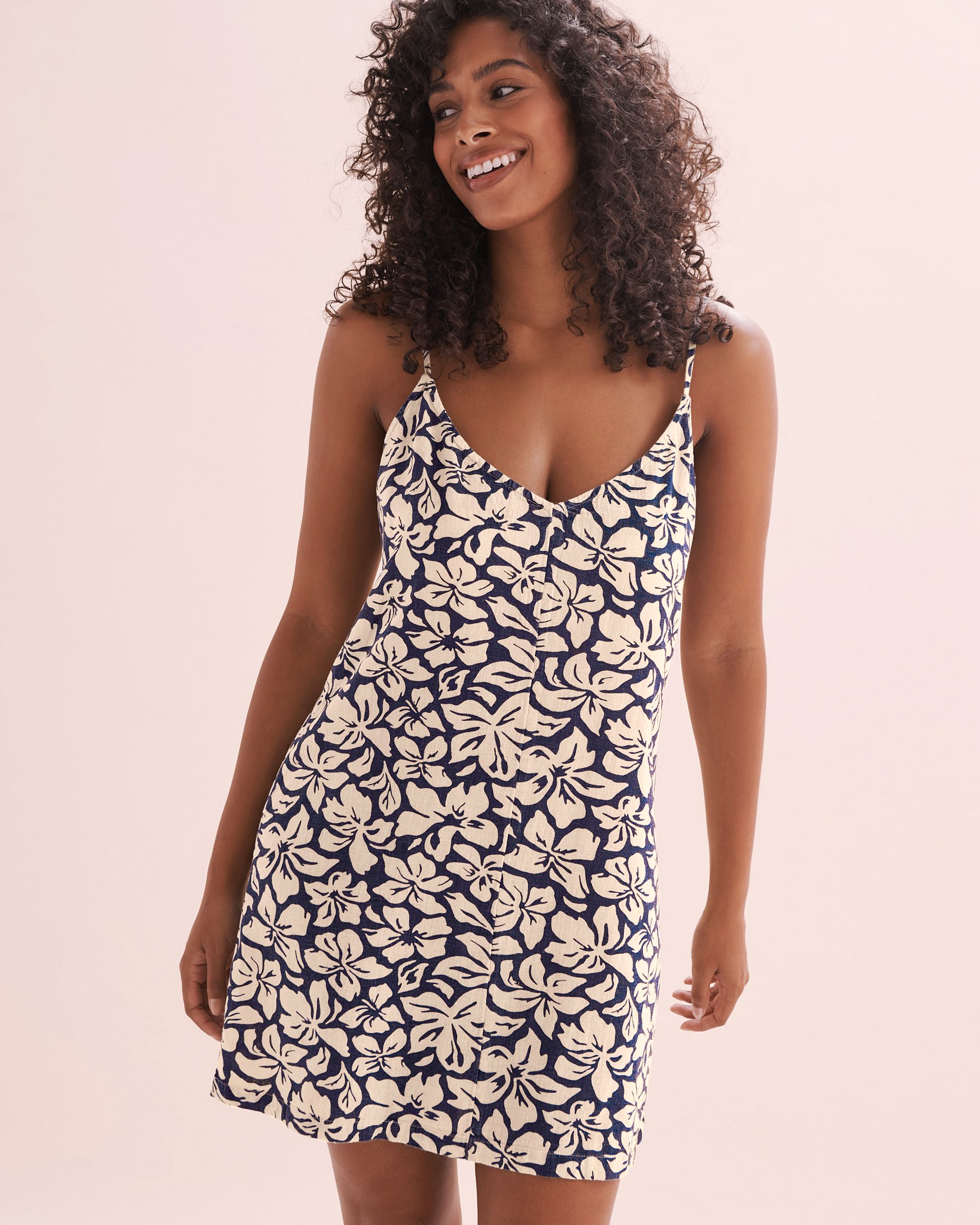 RIP CURL Las Dalias Mini Dress Navy and grey 06XWDR - View1