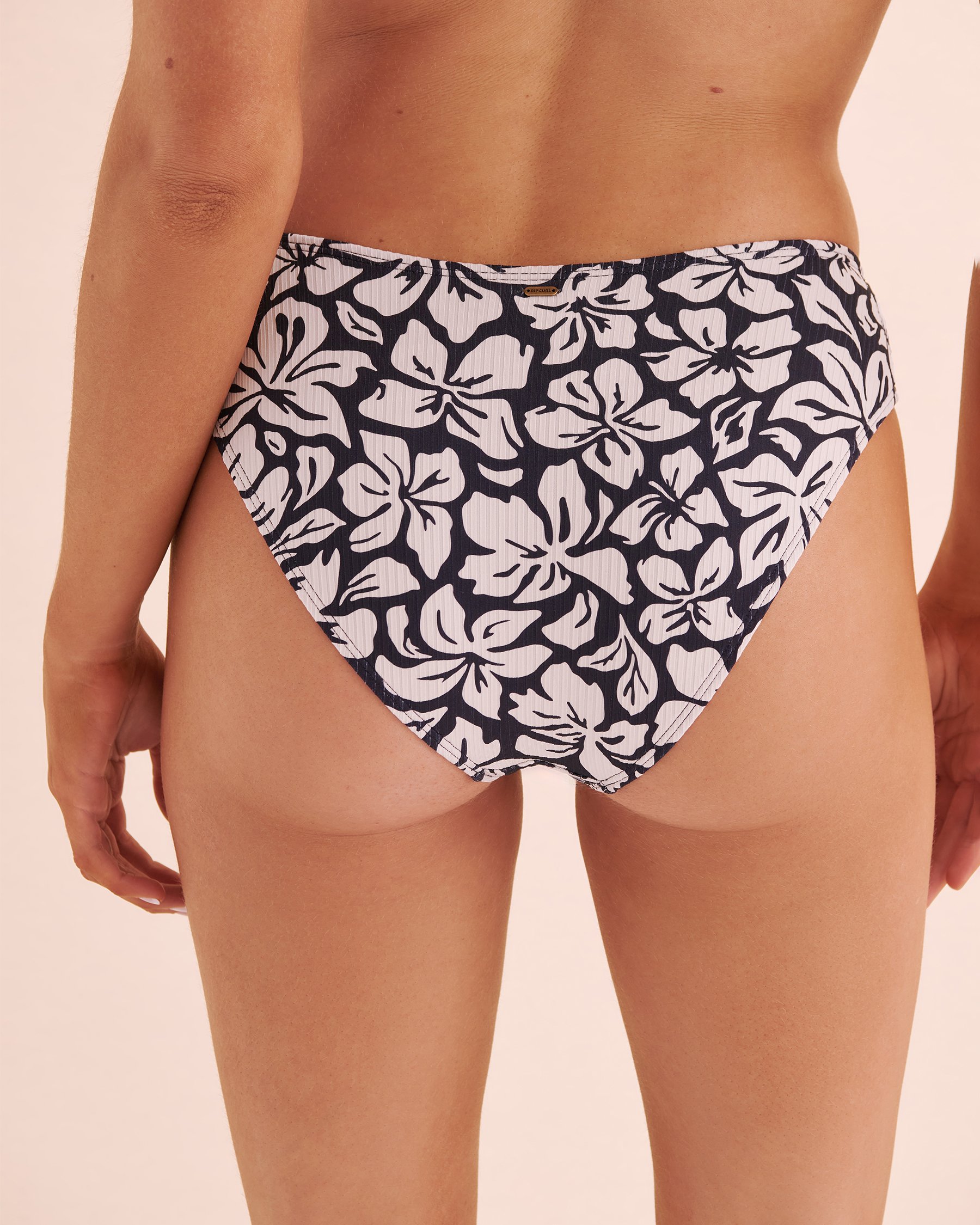 RIP CURL Las Flores High Leg Skimpy Bikini Bottom Navy and grey 0MOWSW - View4