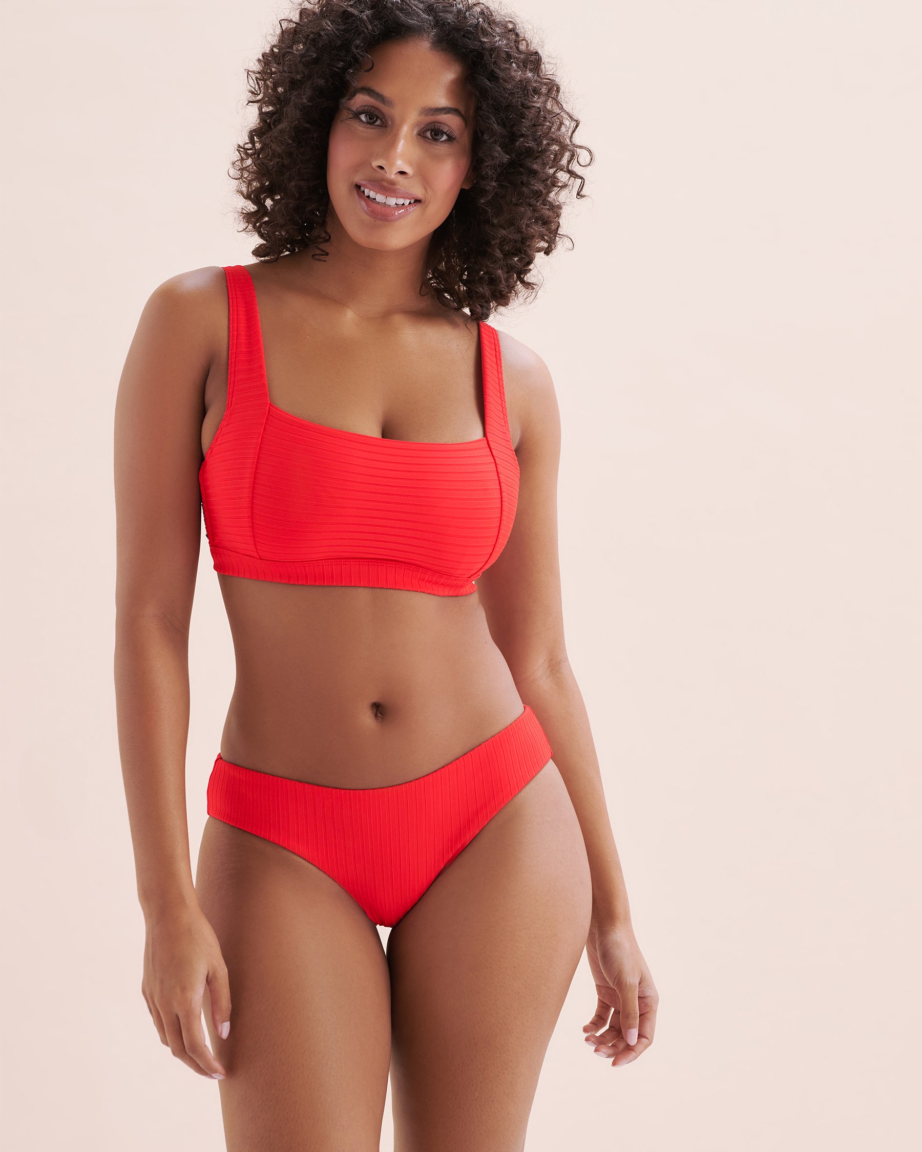 RIP CURL Premium Surf D/DD Cup Bralette Bikini Top Hibiscus Red 0ASWSW - View1