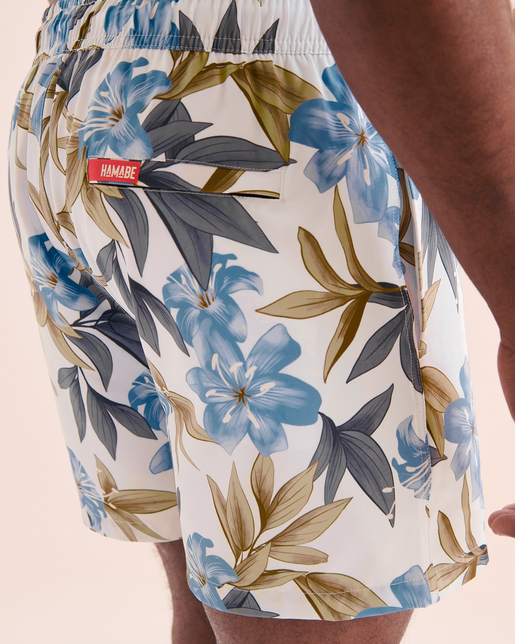 HAMABE Volley Swimsuit with Long Lining Brillant white and blue 03100046 - View6