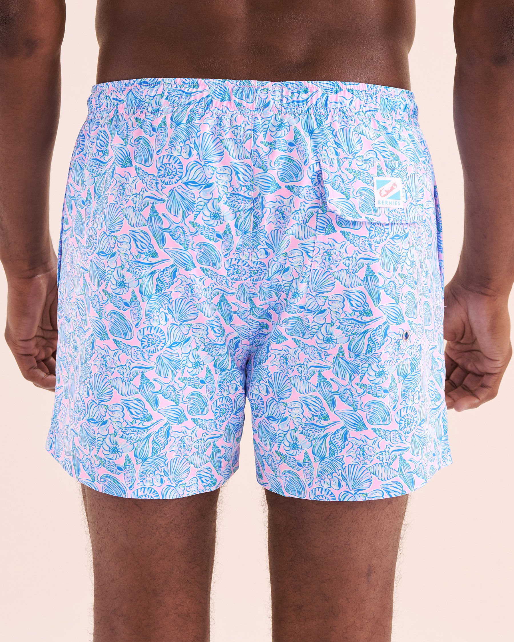BERMIES Seashell Classic Volley Swimsuit Compression Liner Blue SEASHELL - View5