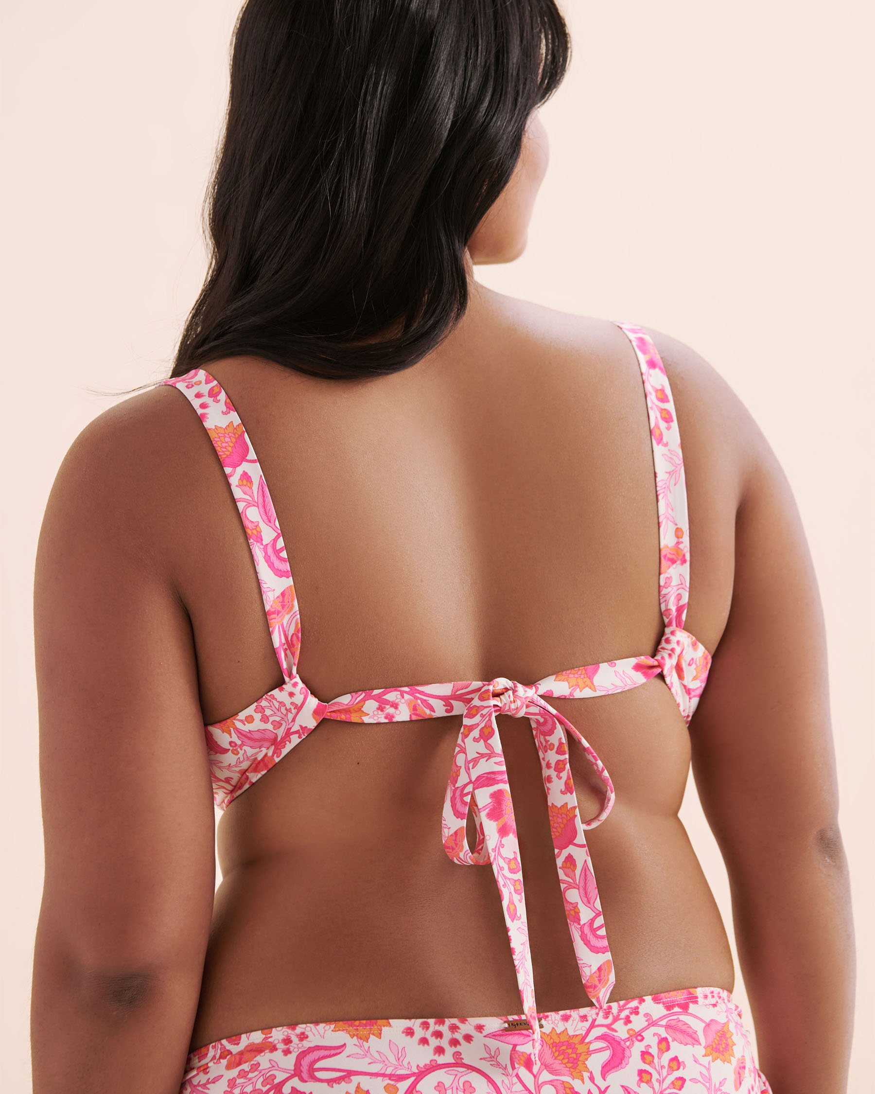 MY BIKINI STORY Haut de bikini plongeant bonnet D bohème Rose 01200098 - View3