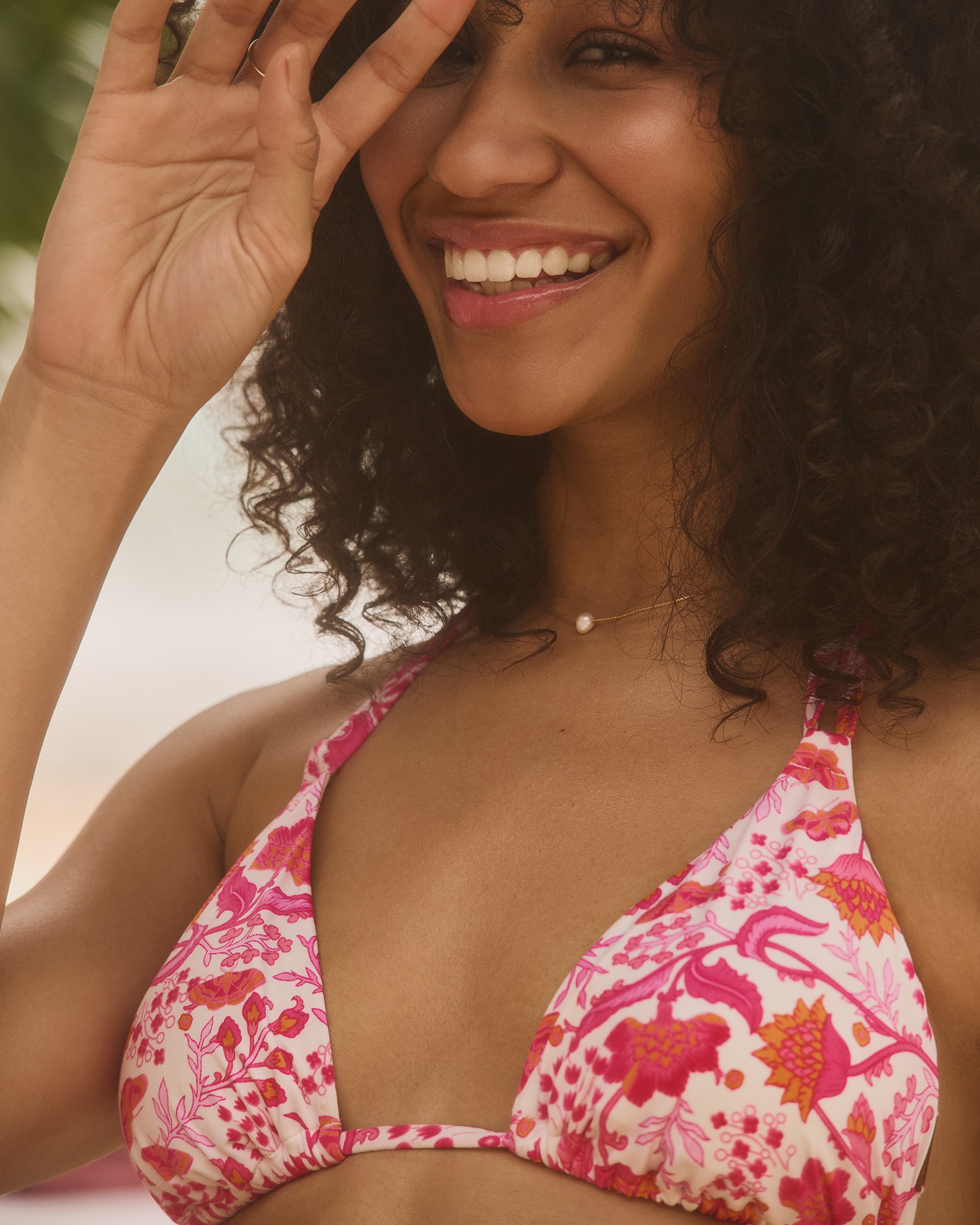 MY BIKINI STORY Haut de bikini triangle bohème Rose 01100386 - View2