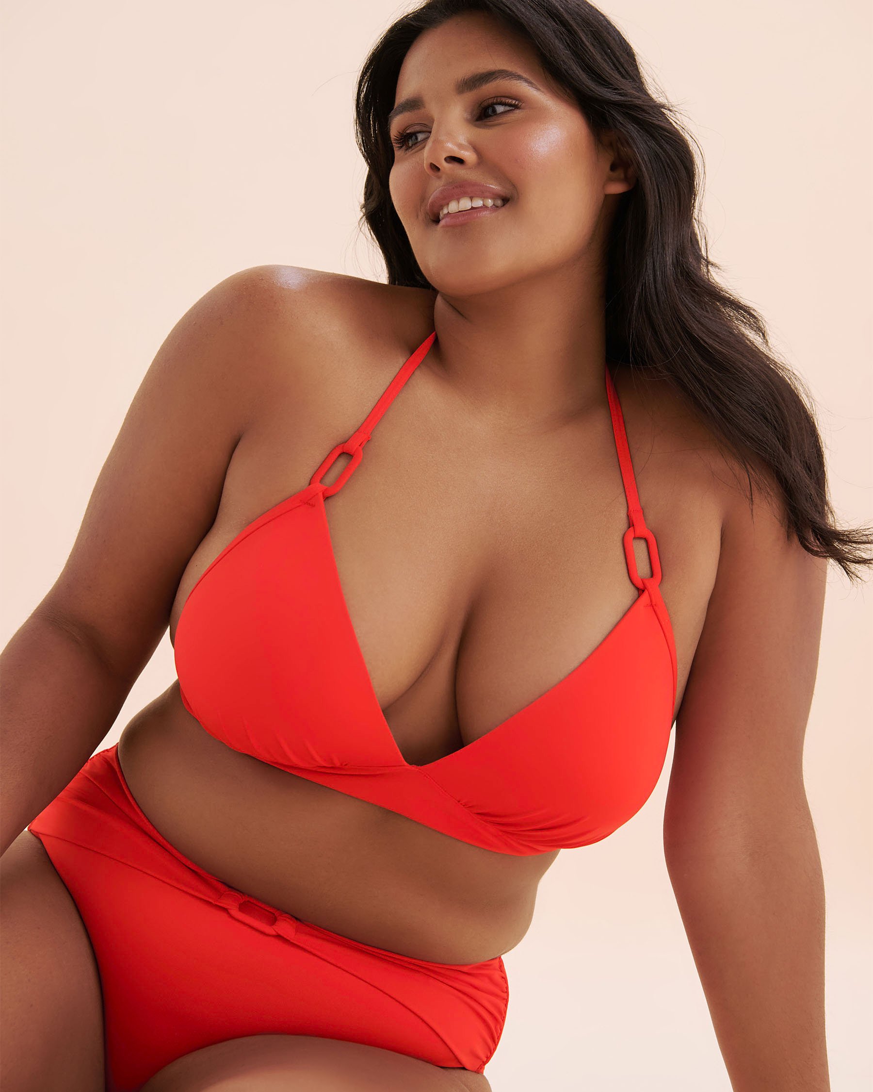 COSTA DEL REY Haut de bikini triangle Rouge feu 01100432 - View12