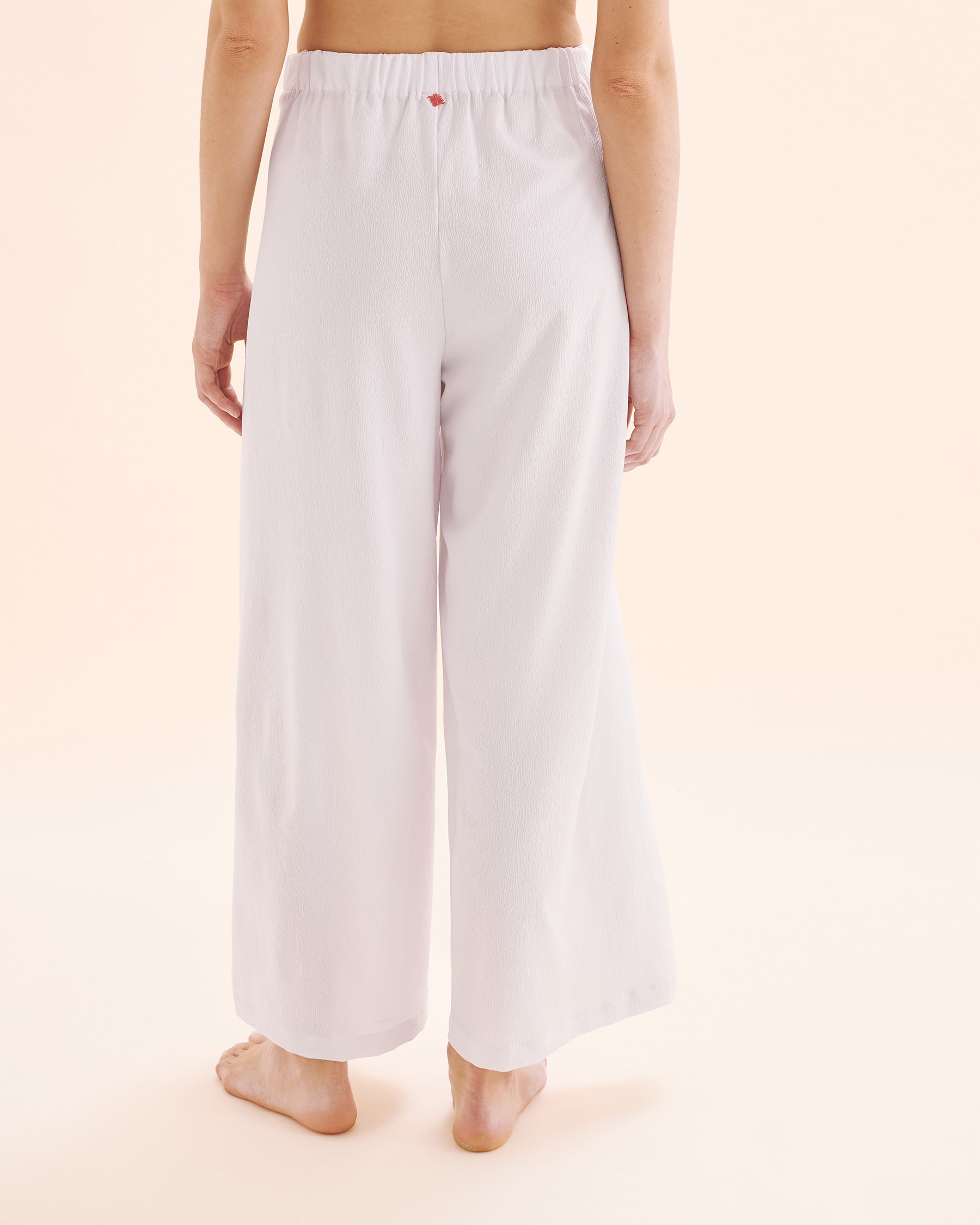COSTA DEL REY Crepe Crinkle Pants Brilliant White 02200094 - View2