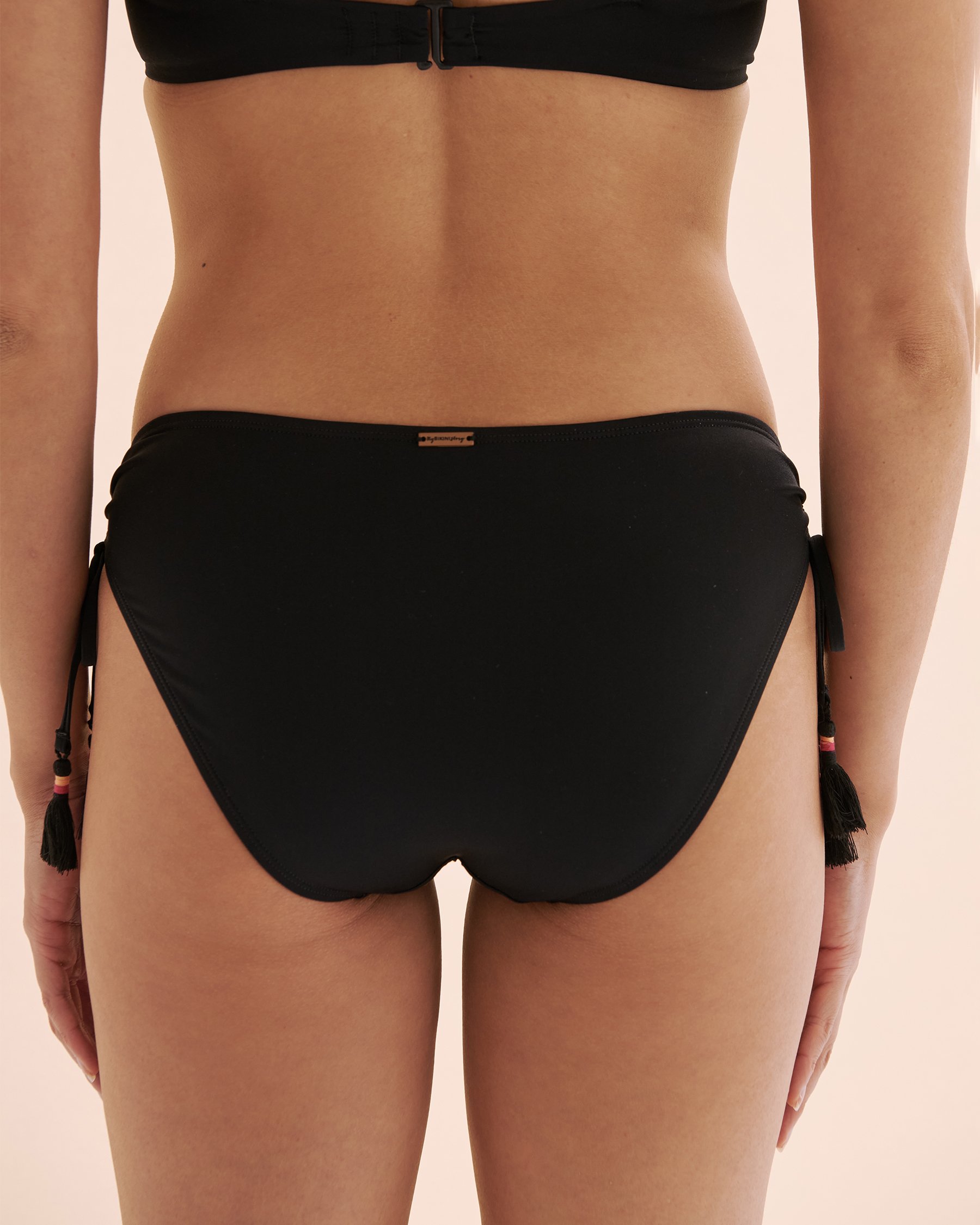 MY BIKINI STORY Boho Low Rise Bikini Bottom Black 01300414 - View3