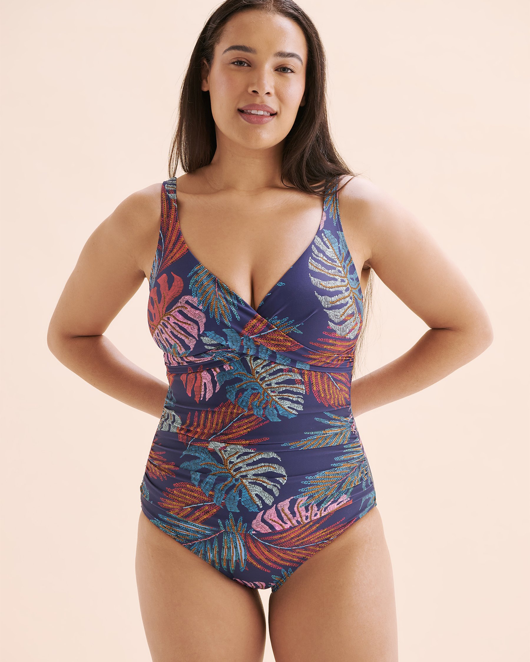 ARTESANDS Nu Ornare Delacroix One-Piece Swimsuit Navy Blue AT1720NO - View4