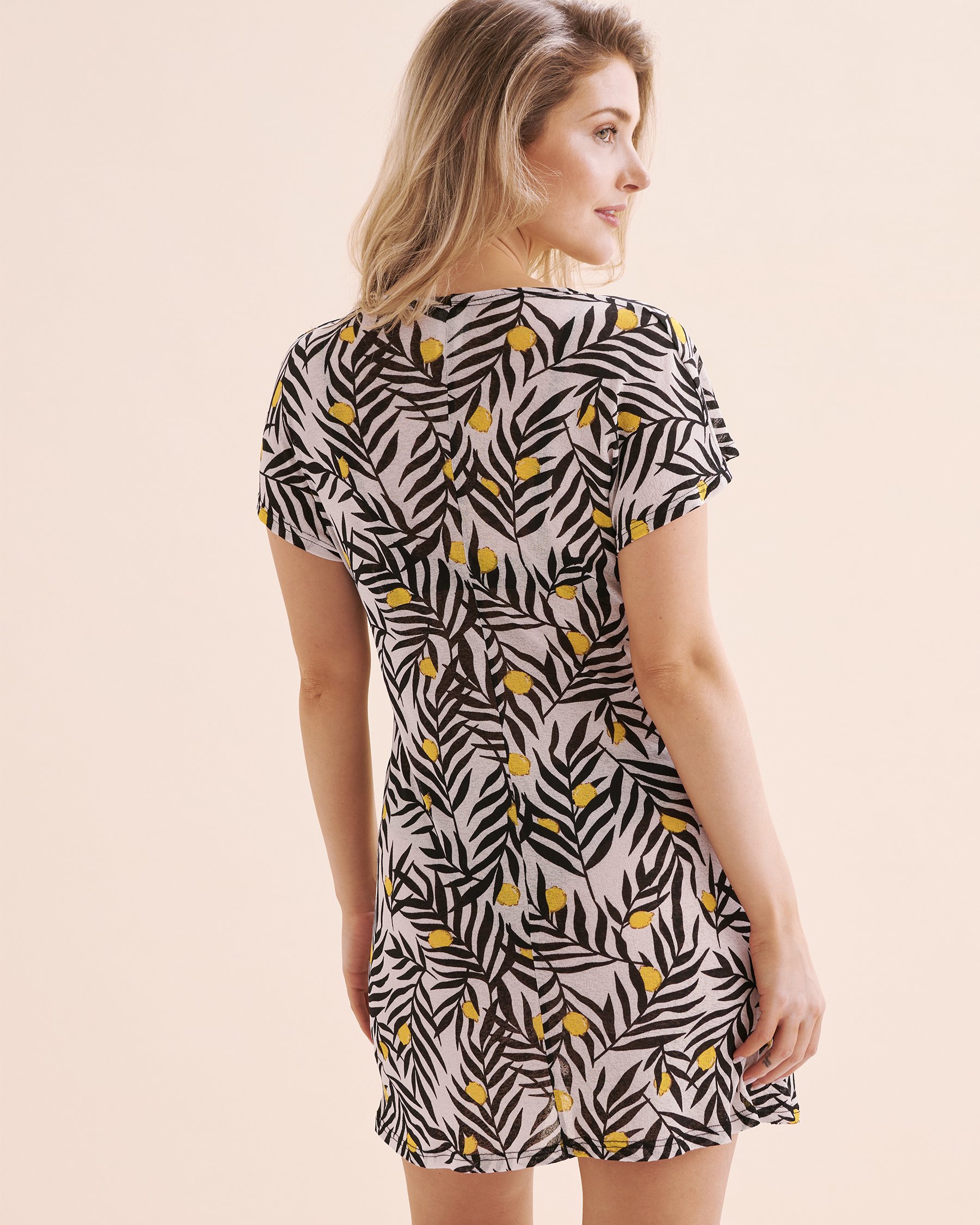 COVER ME Onion Skin Short Wrap Dress Beige 25021128 - View2