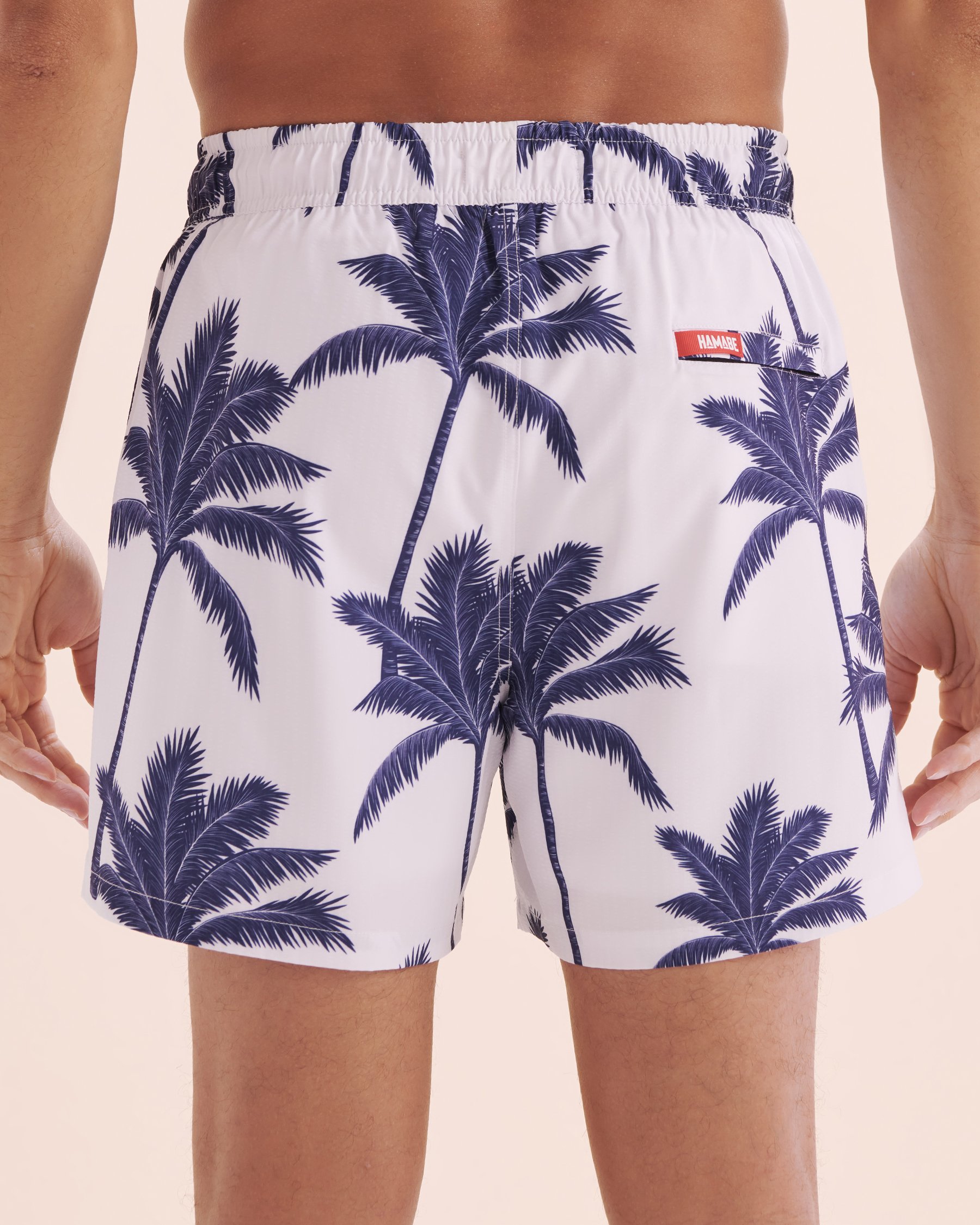 HAMABE Maillot volley seersucker avec longue doublure Blanc brillant 03100050 - View5