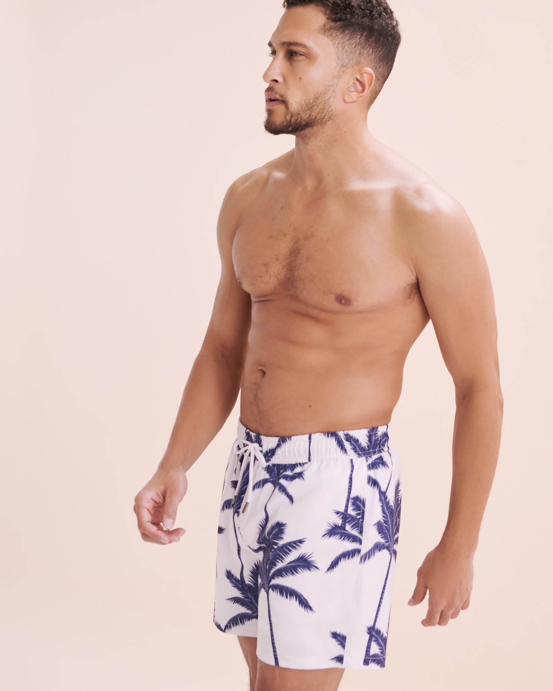 HAMABE Maillot volley seersucker avec longue doublure Blanc brillant 03100050 - View8