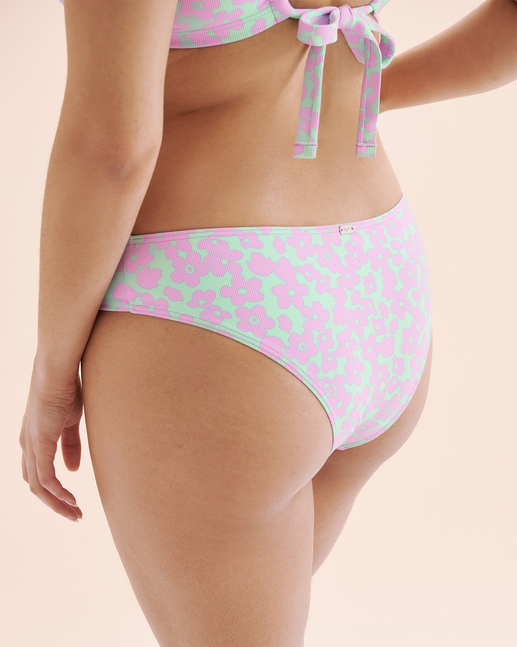 TROPIK Maui Ribbed Cheeky Bikini Bottom Blue and purple 01300430 - View7