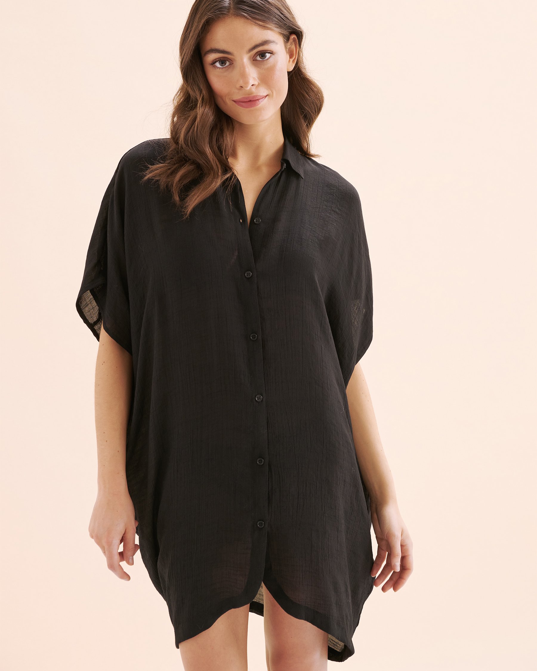 TURQUOISE COUTURE Voile Caftan Black 02100034 - View1