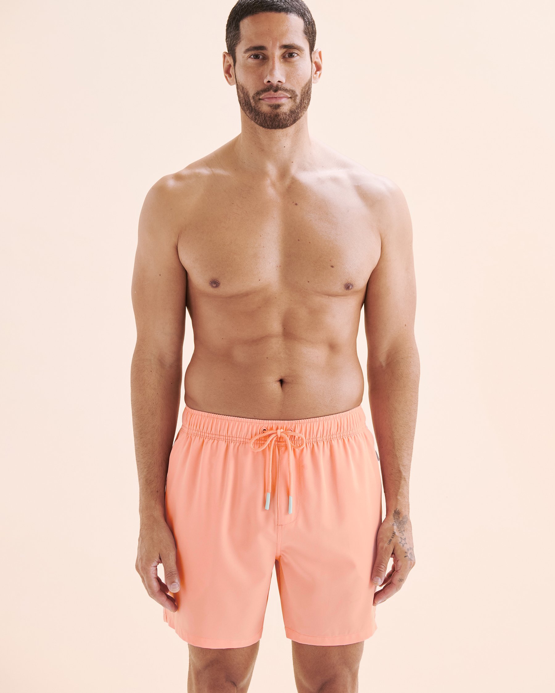 VINTAGE SUMMER Perfo Lined Volley Swimsuit Coral Pink V70840 - View10