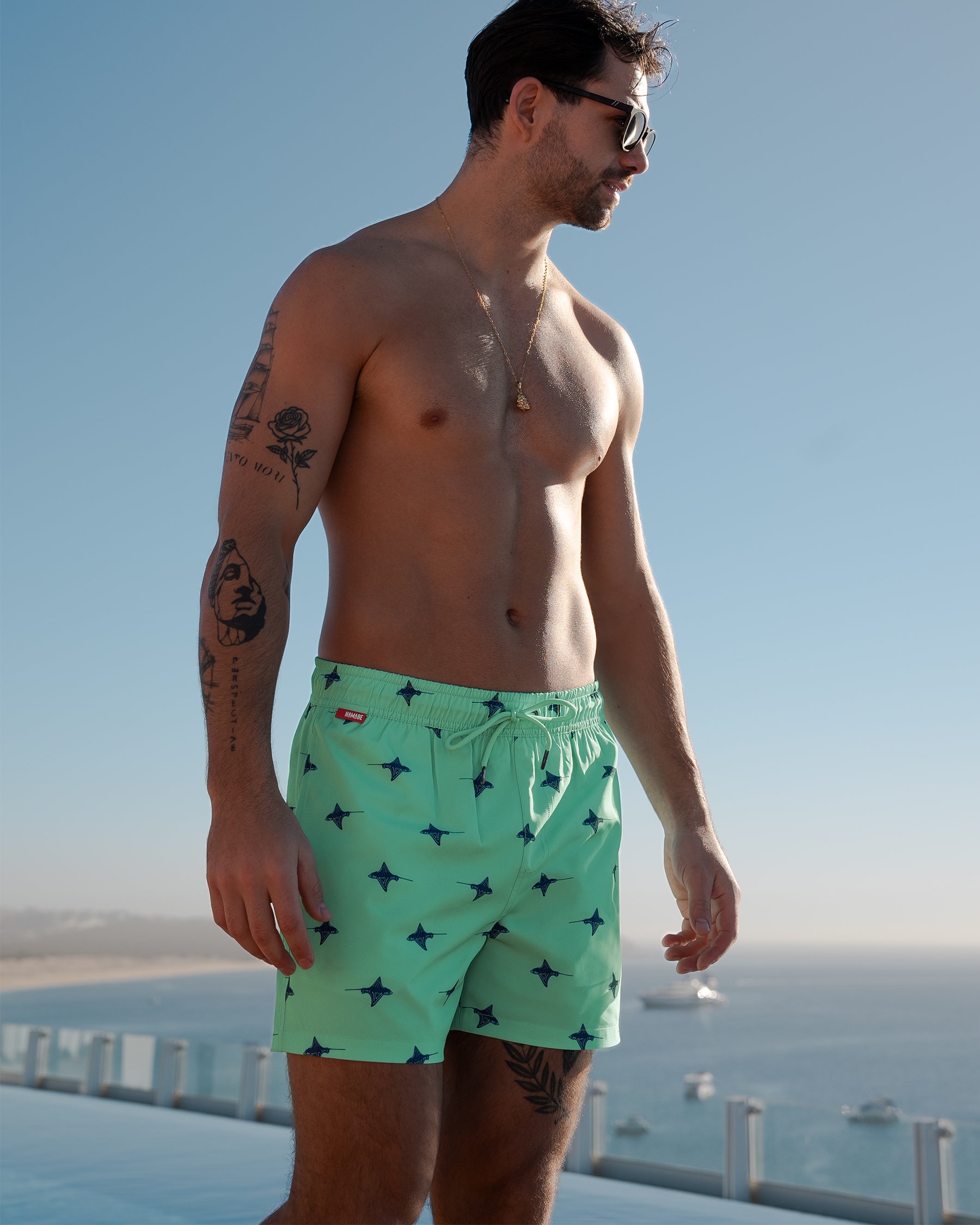 HAMABE Maillot volley avec filet Bleu 03100051 - View2