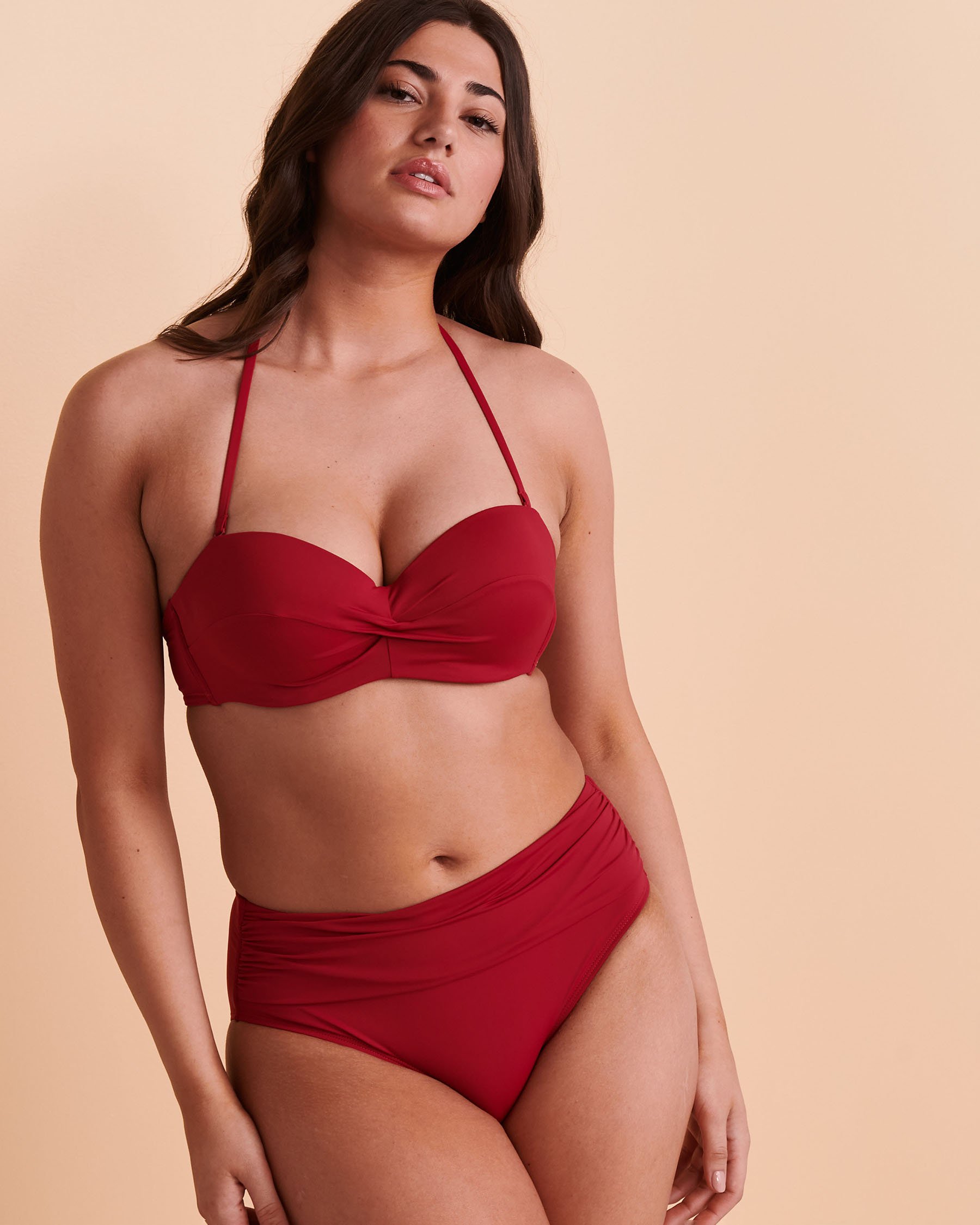 TURQUOISE COUTURE PERSIAN Bandeau Bikini Top Fuchsia 01100096 - View1