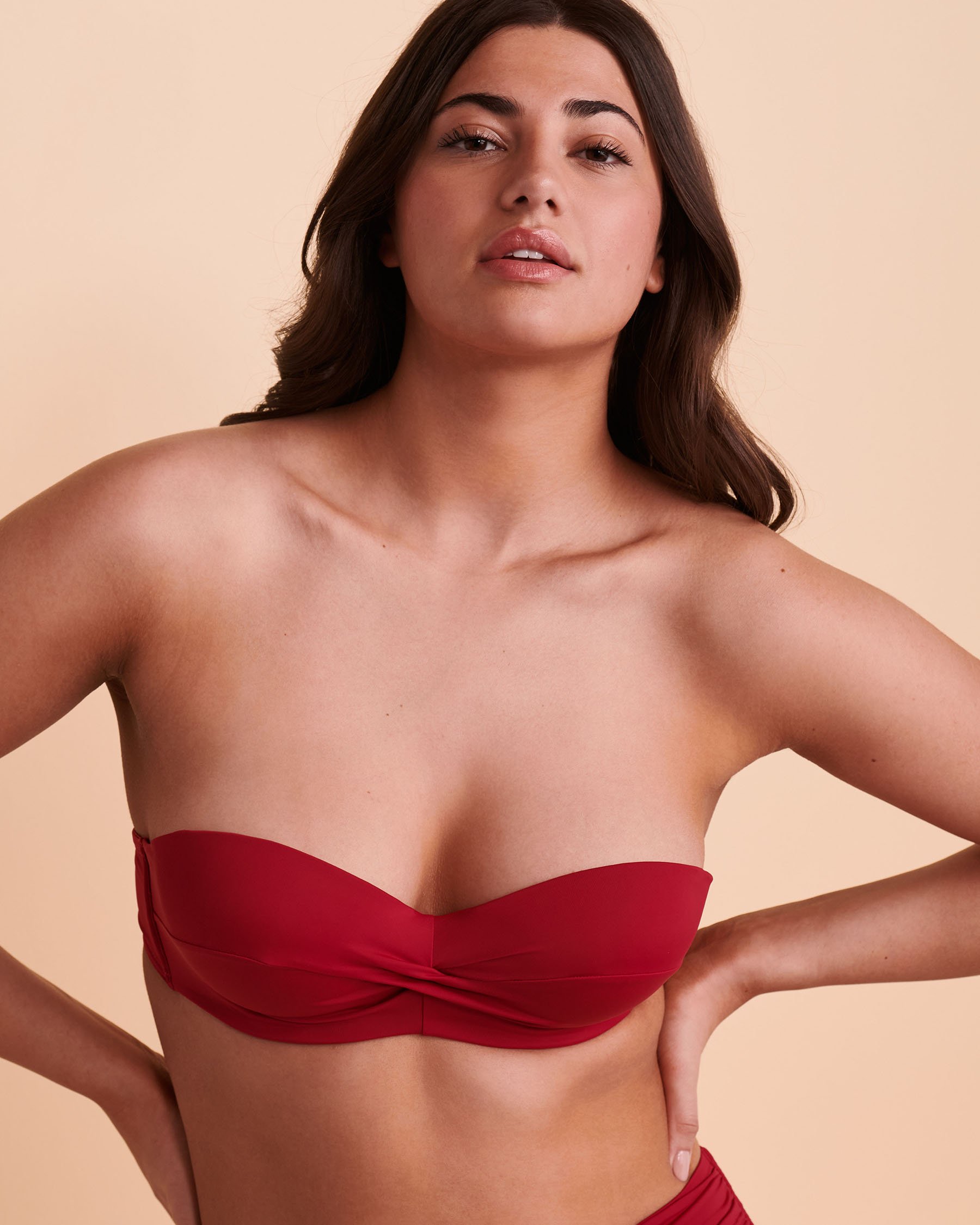 TURQUOISE COUTURE PERSIAN Bandeau Bikini Top Fuchsia 01100096 - View3