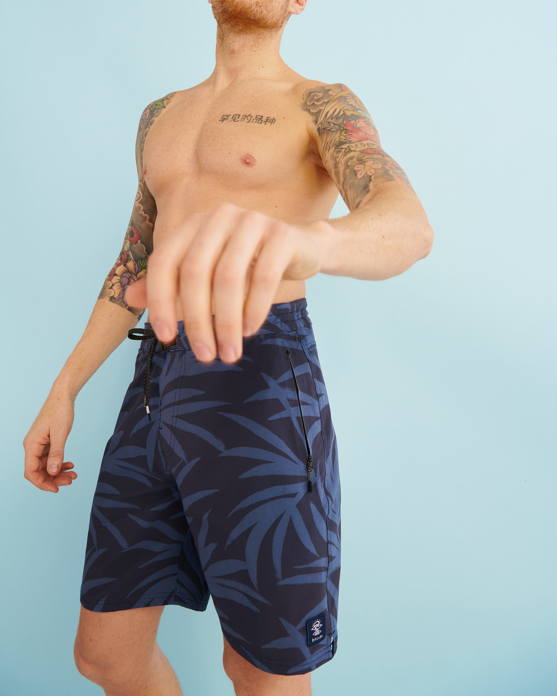 RIP CURL SEARCHERS LAYDAY Boardshort Swimsuit Palm trees CBOBH9 - View5