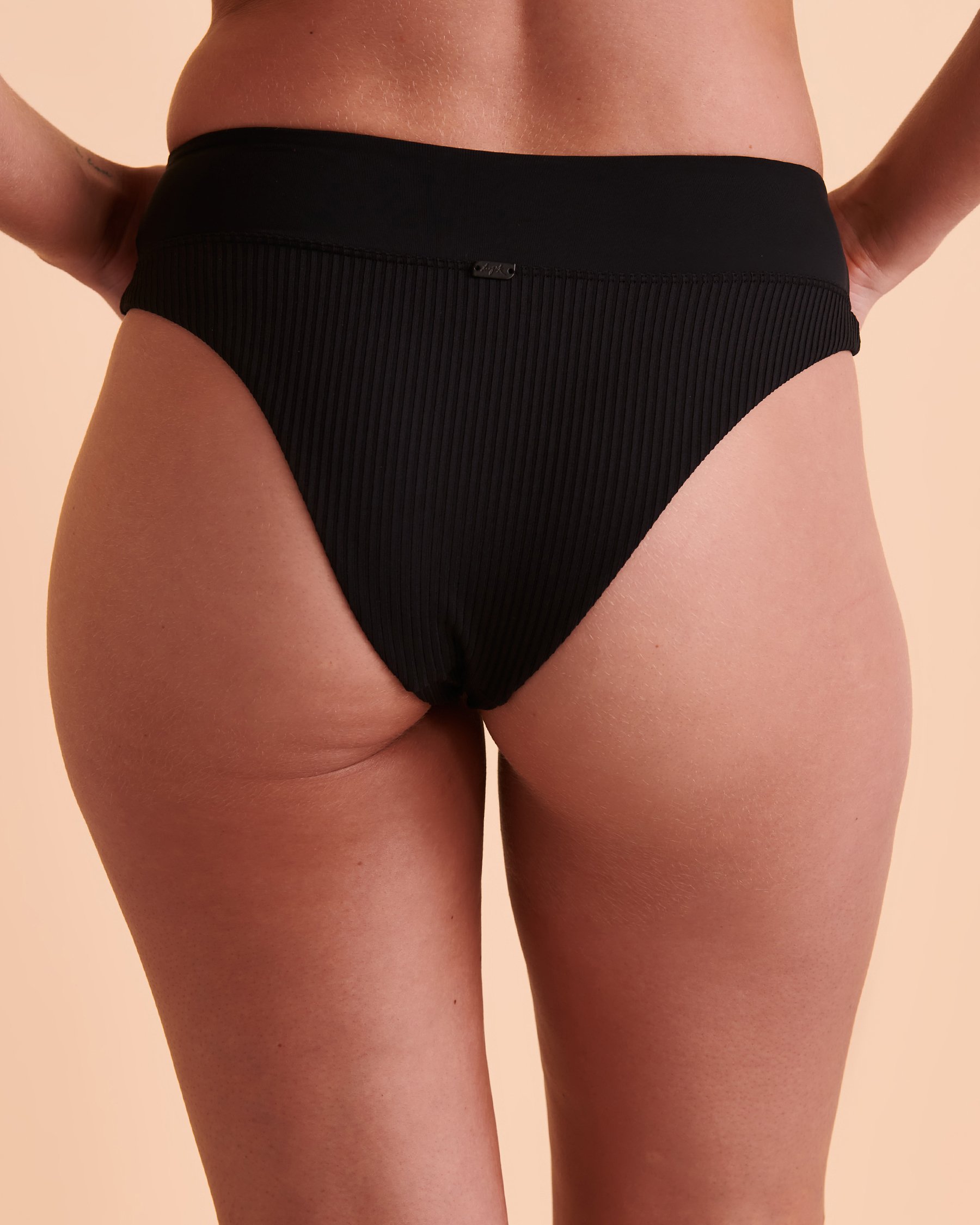 TROPIK RIB Thong Bikini Bottom Black 01300147 - View2