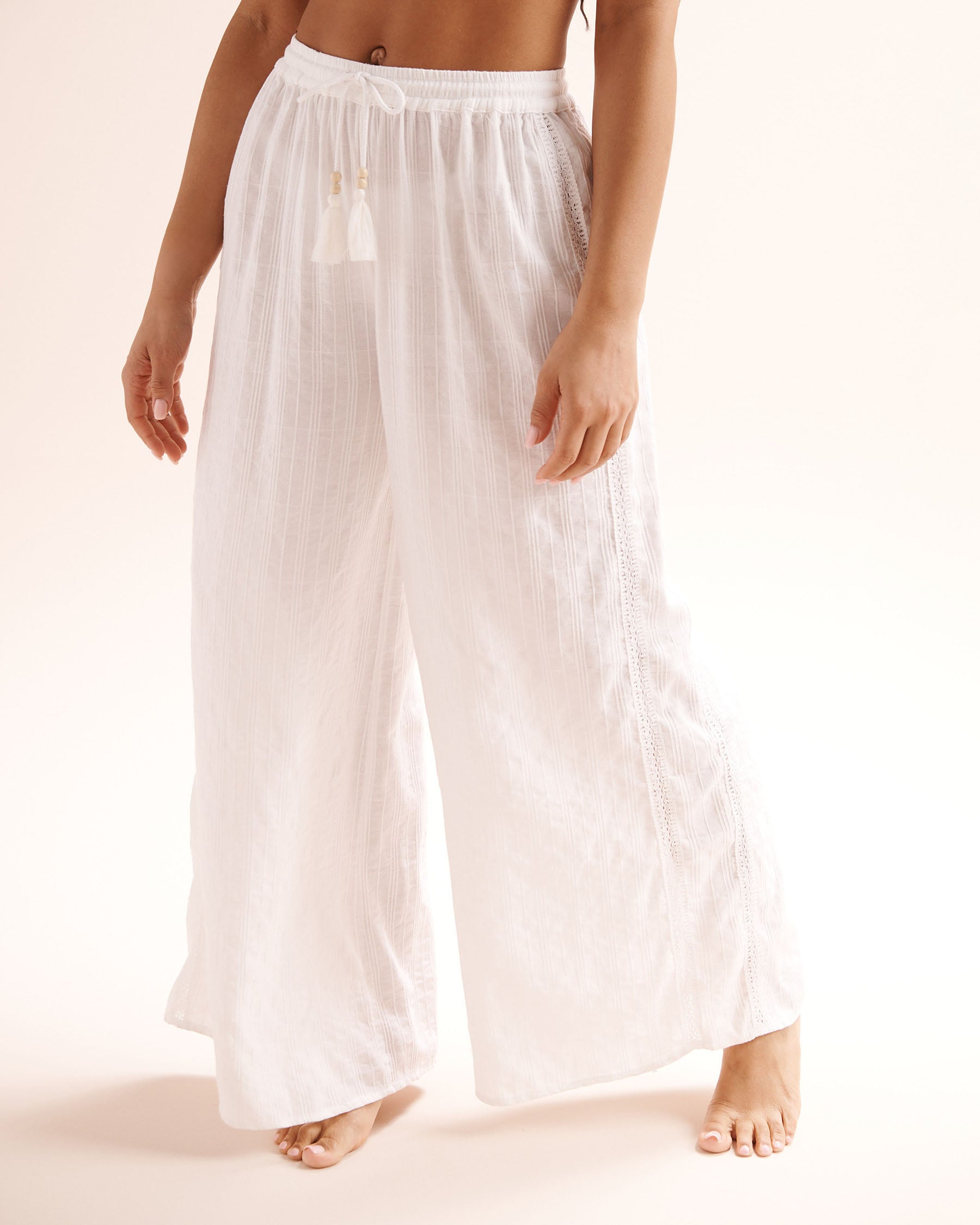 RIP CURL Catalina Island Wide Leg Pants White 069WPA - View2