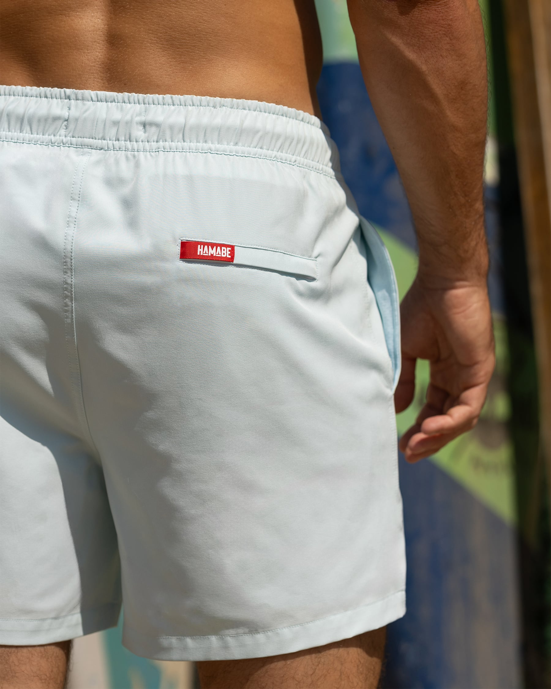 HAMABE Maillot volley 5'' avec doublure de compression Bleu mer 03100085 - View3