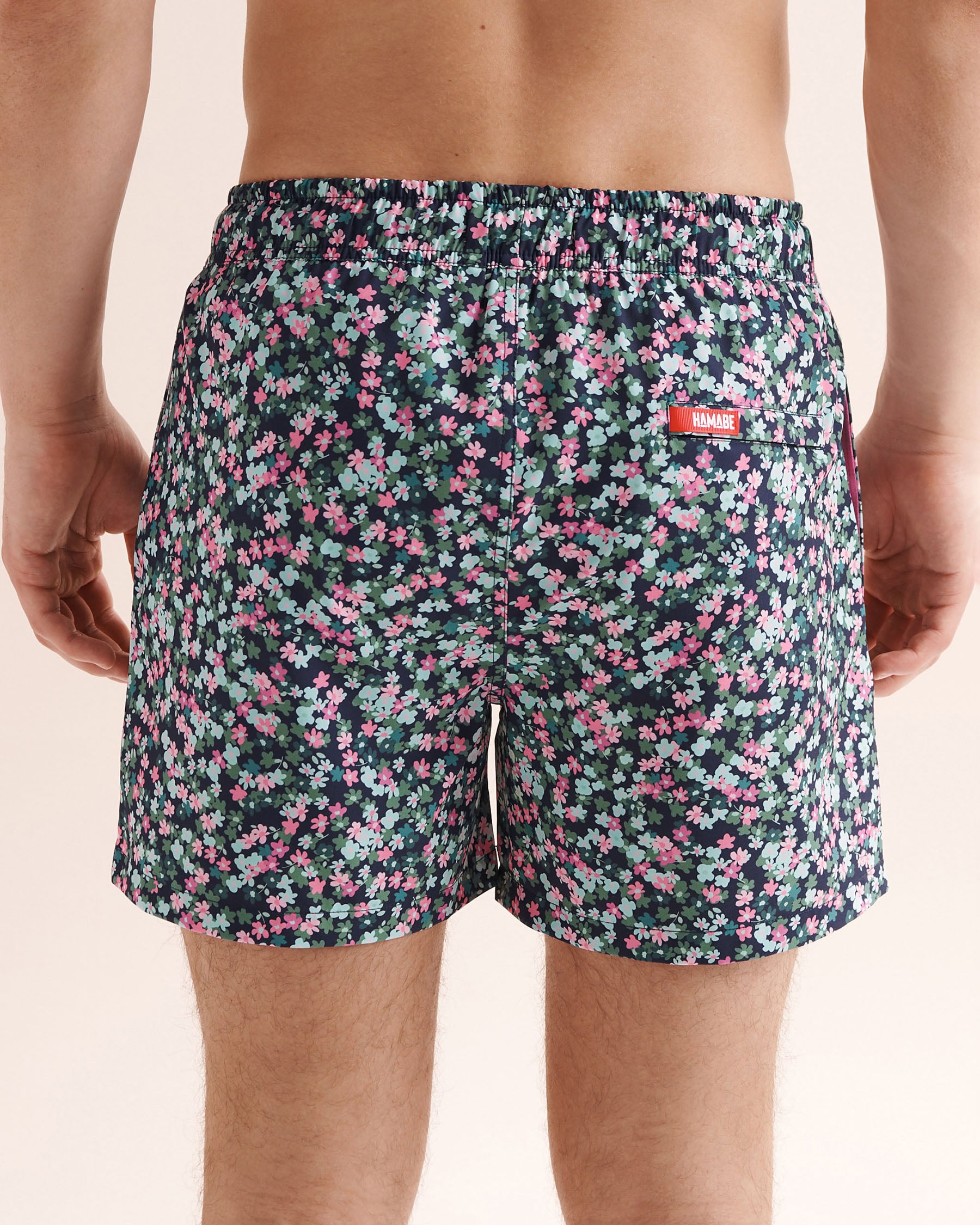 HAMABE Maillot volley 4.5'' avec doublure confort floral Noir 03100083 - View5