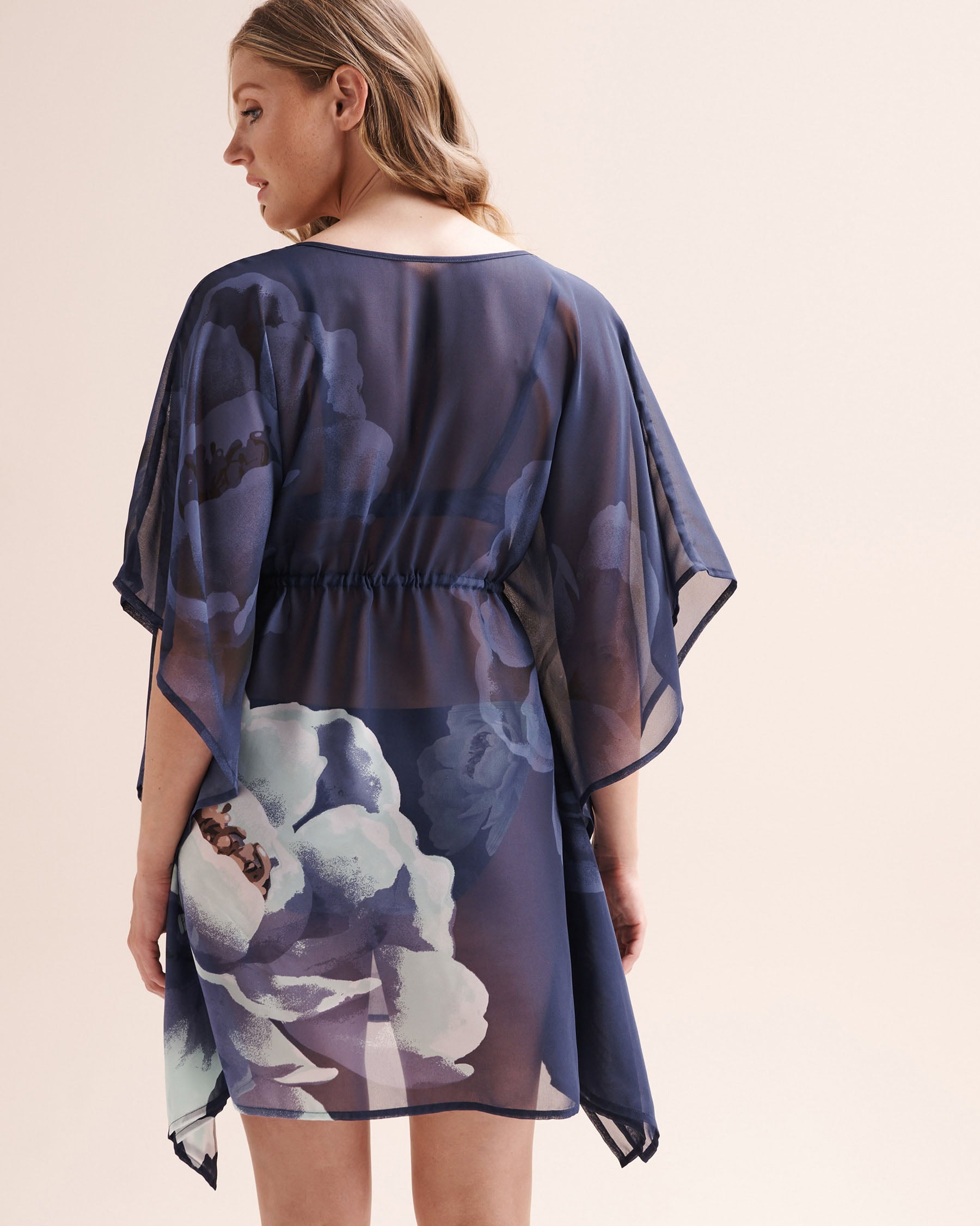 TURQUOISE COUTURE Floral Caftan Blue 02400067 - View2