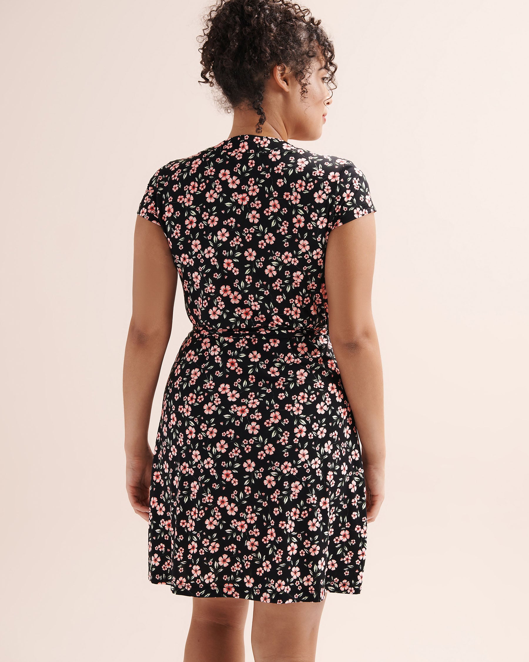EAU DE SEA Floral Crossover Short Dress Black 02300202 - View6