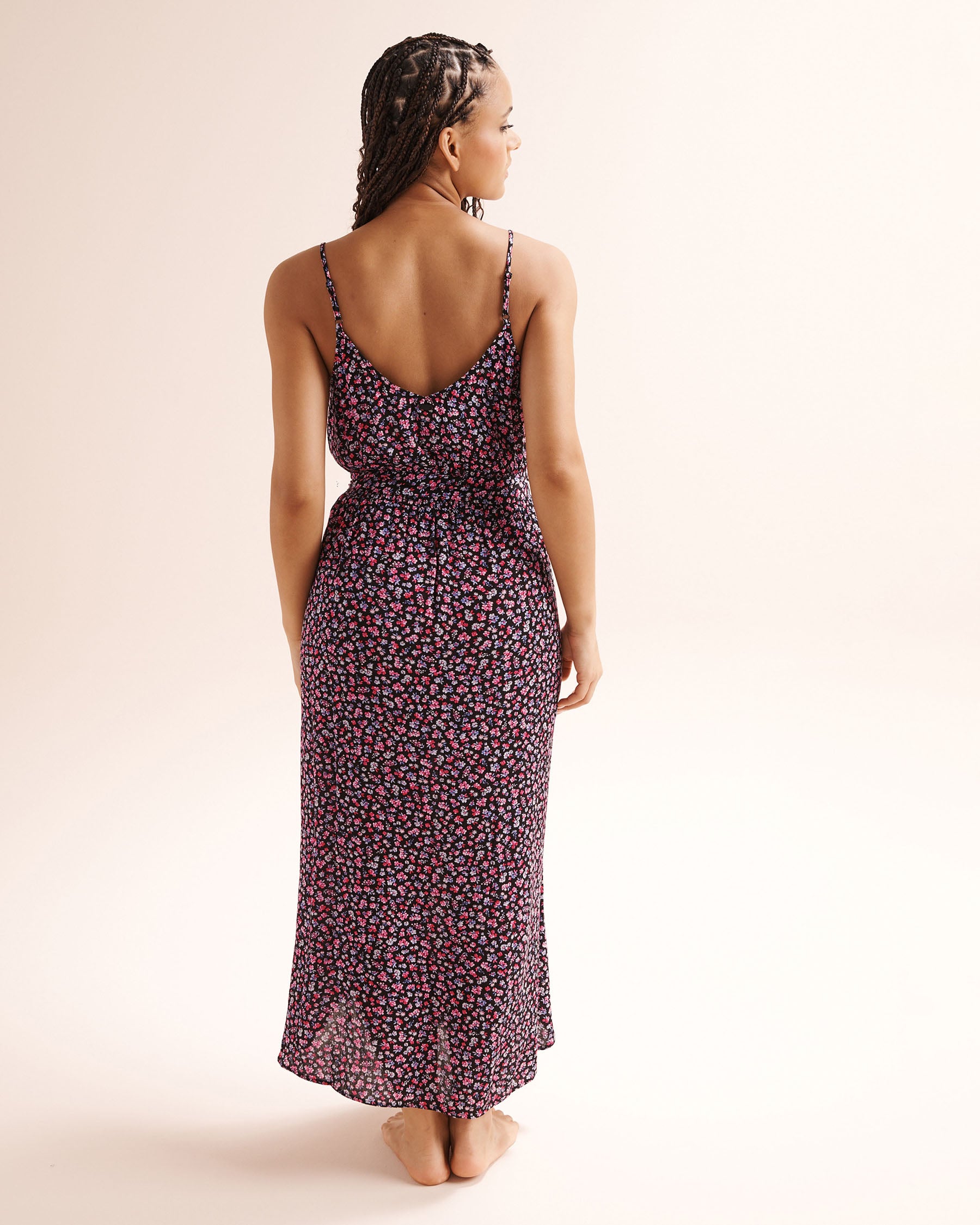 TROPIK Floral Long Dress Black 02300204 - View7