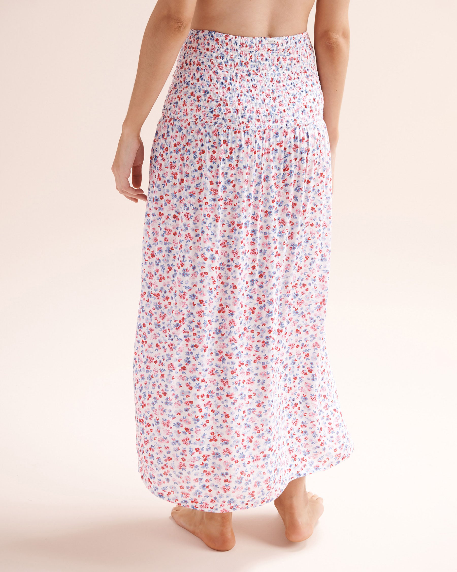 TROPIK Jupe maxi multi-positions florale Blanc 02200124 - View2