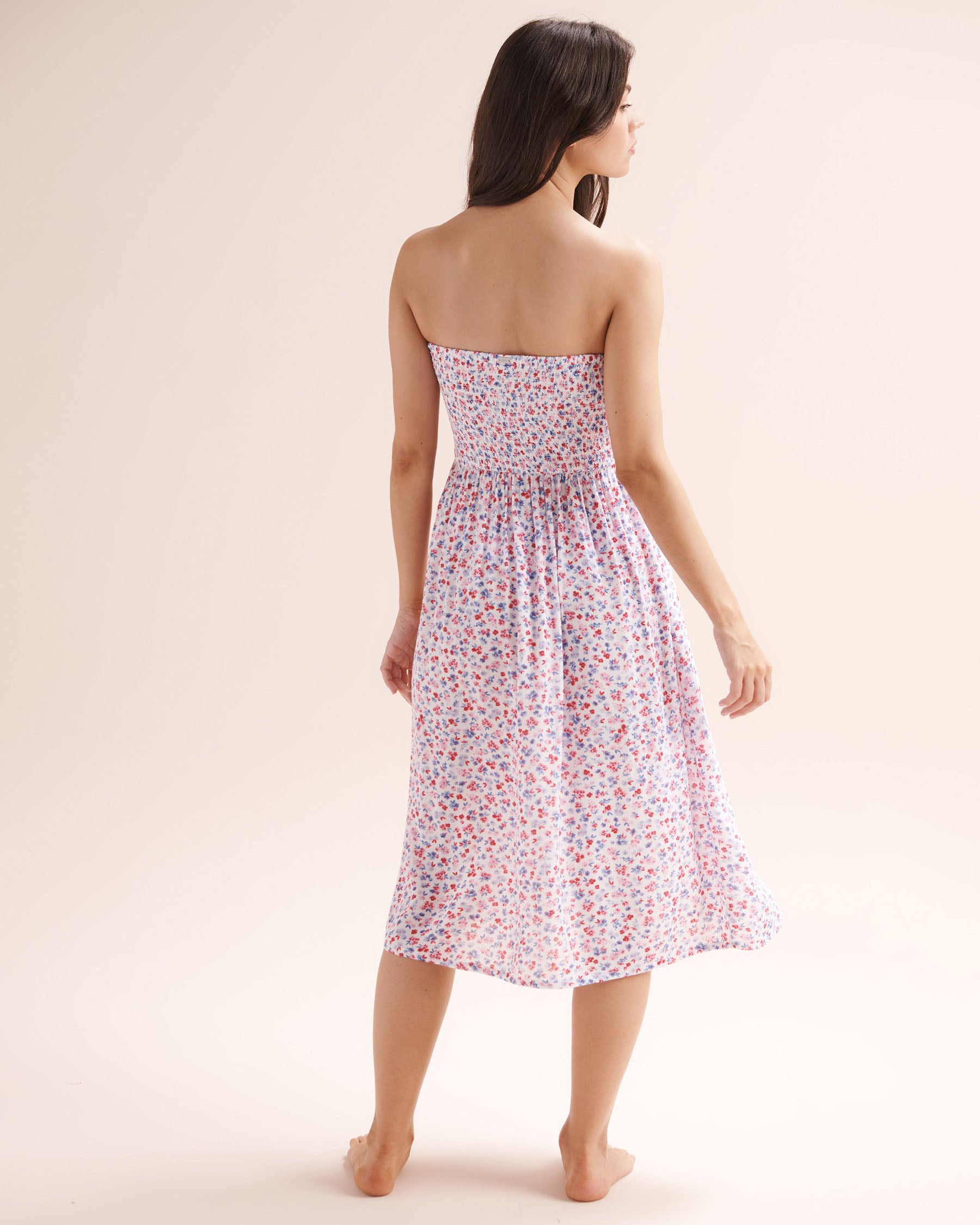TROPIK Jupe maxi multi-positions florale Blanc 02200124 - View6