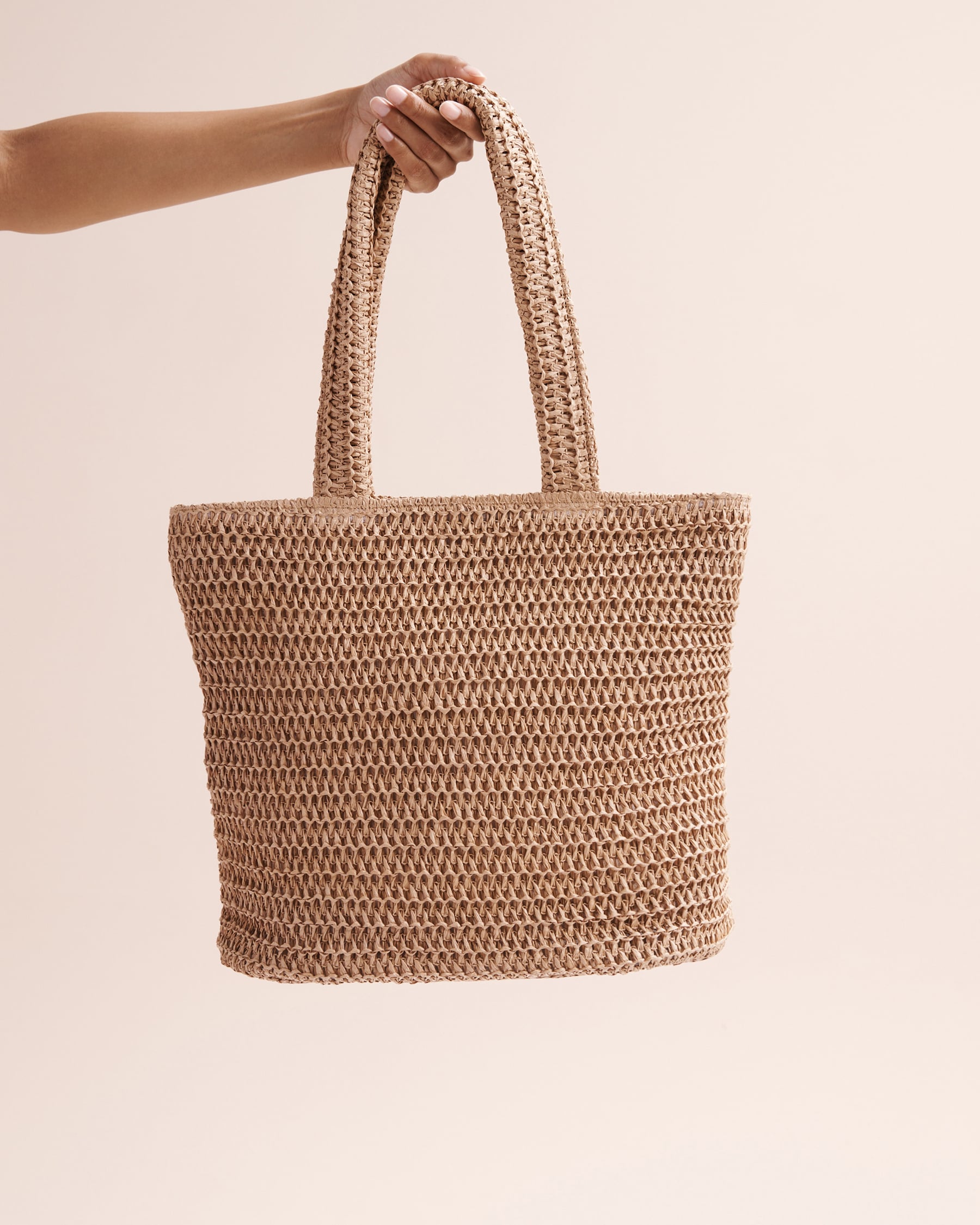 SARAJANE Moldable Straw Bag Beige 26SJ6622 - View1
