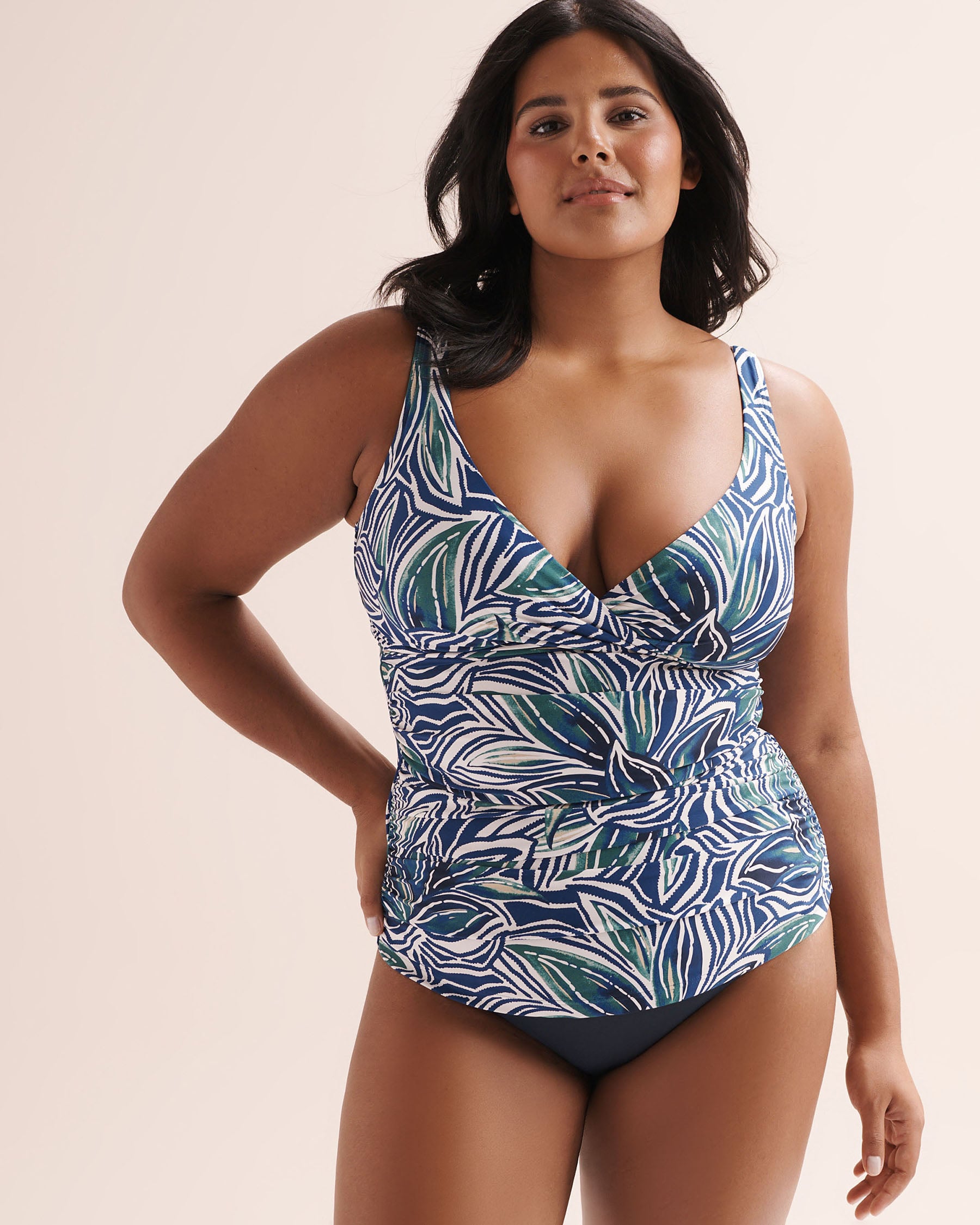 ARTESANDS Palmeline Delacroix D-G Cup Tankini Top Navy Blue AT3721PL - View1
