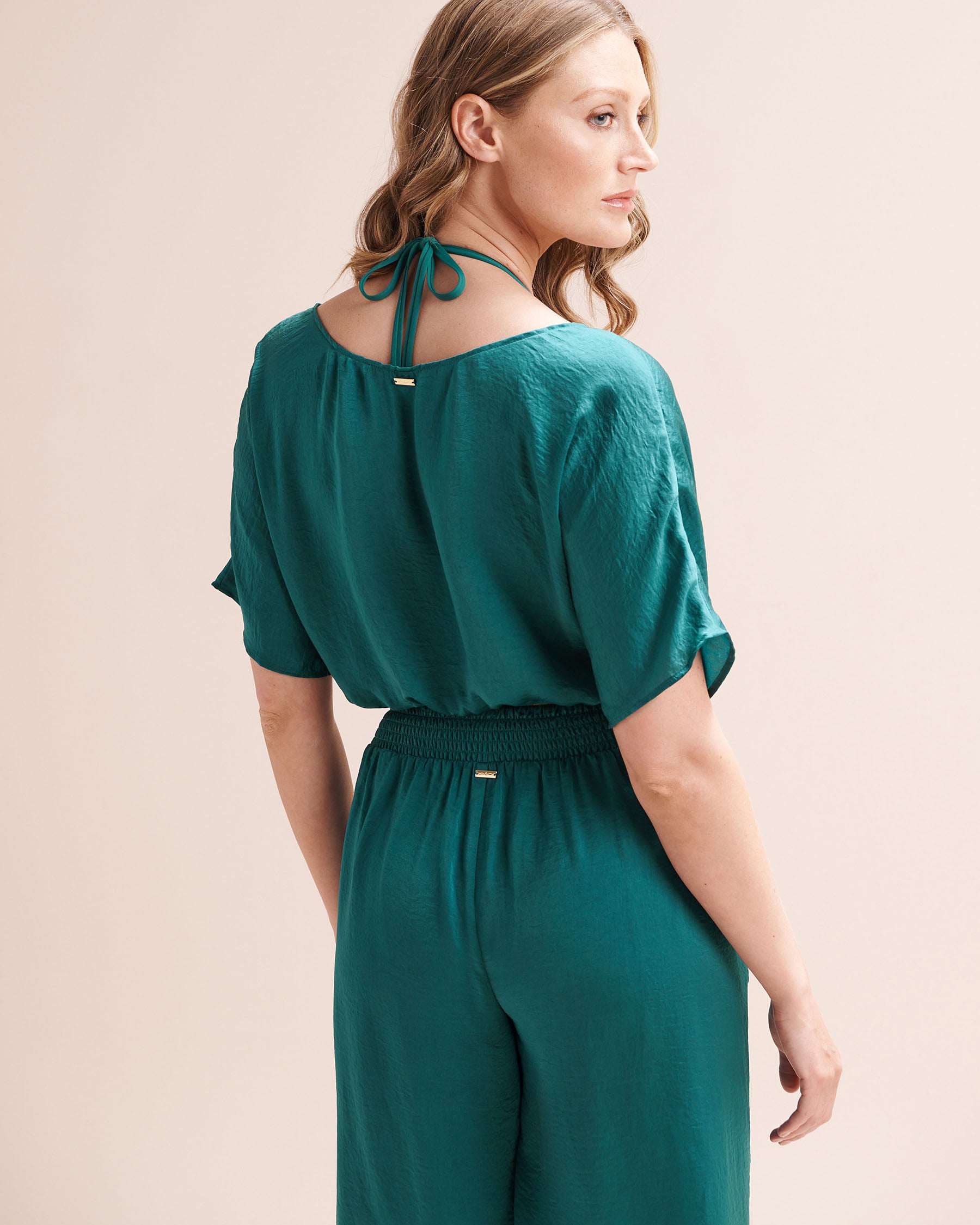 SANTEMARE Haut en satin Vert 02100052 - Voir4