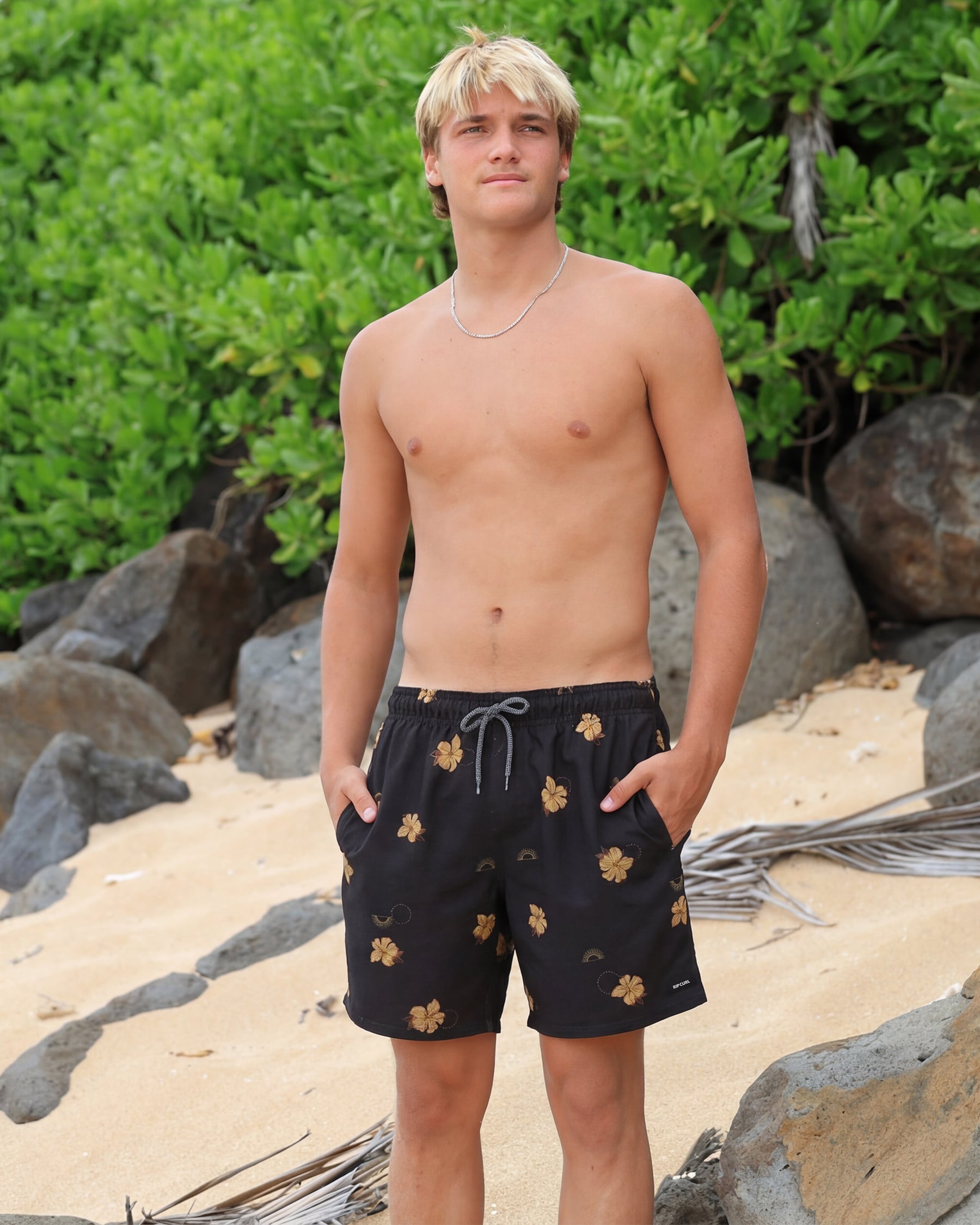 RIP CURL Maillot volley Sessions Noir 0EKMBO - View1